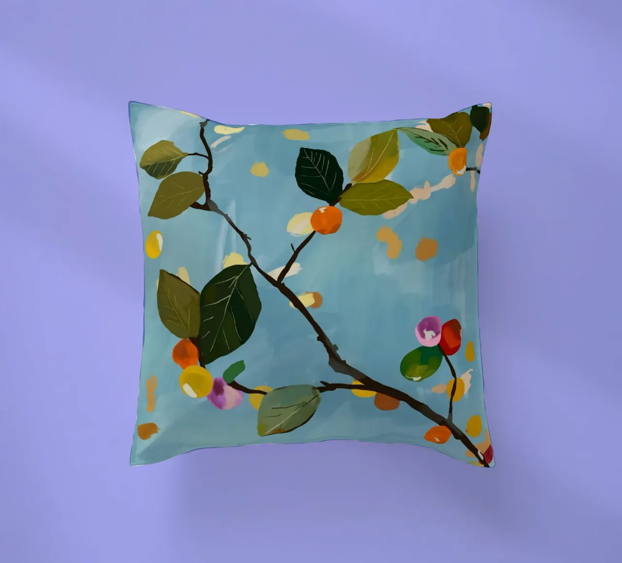 Ramo di frutta a ciliegia I cuscino da ThingDesign