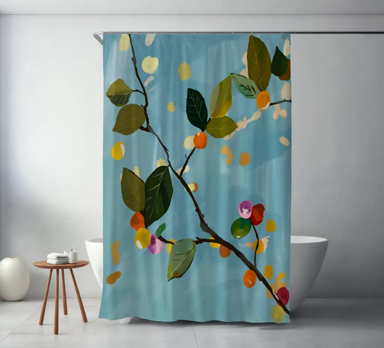 Ramo di frutta a ciliegia I tenda da doccia da ThingDesign