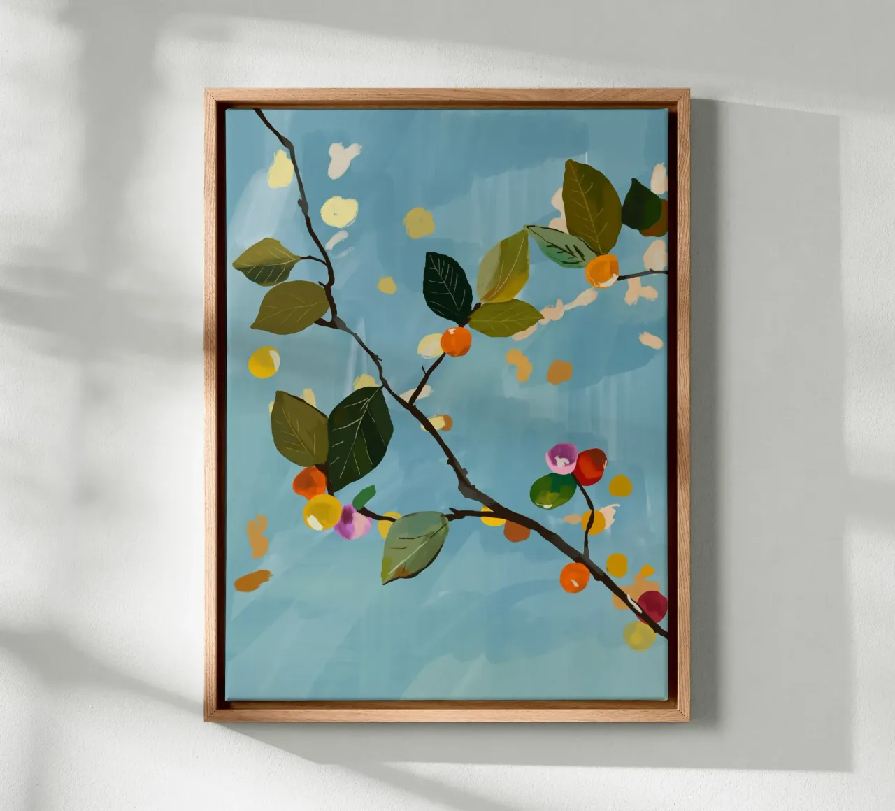 Ramo di frutta a ciliegia I tela con Cornice a cassetta da ThingDesign