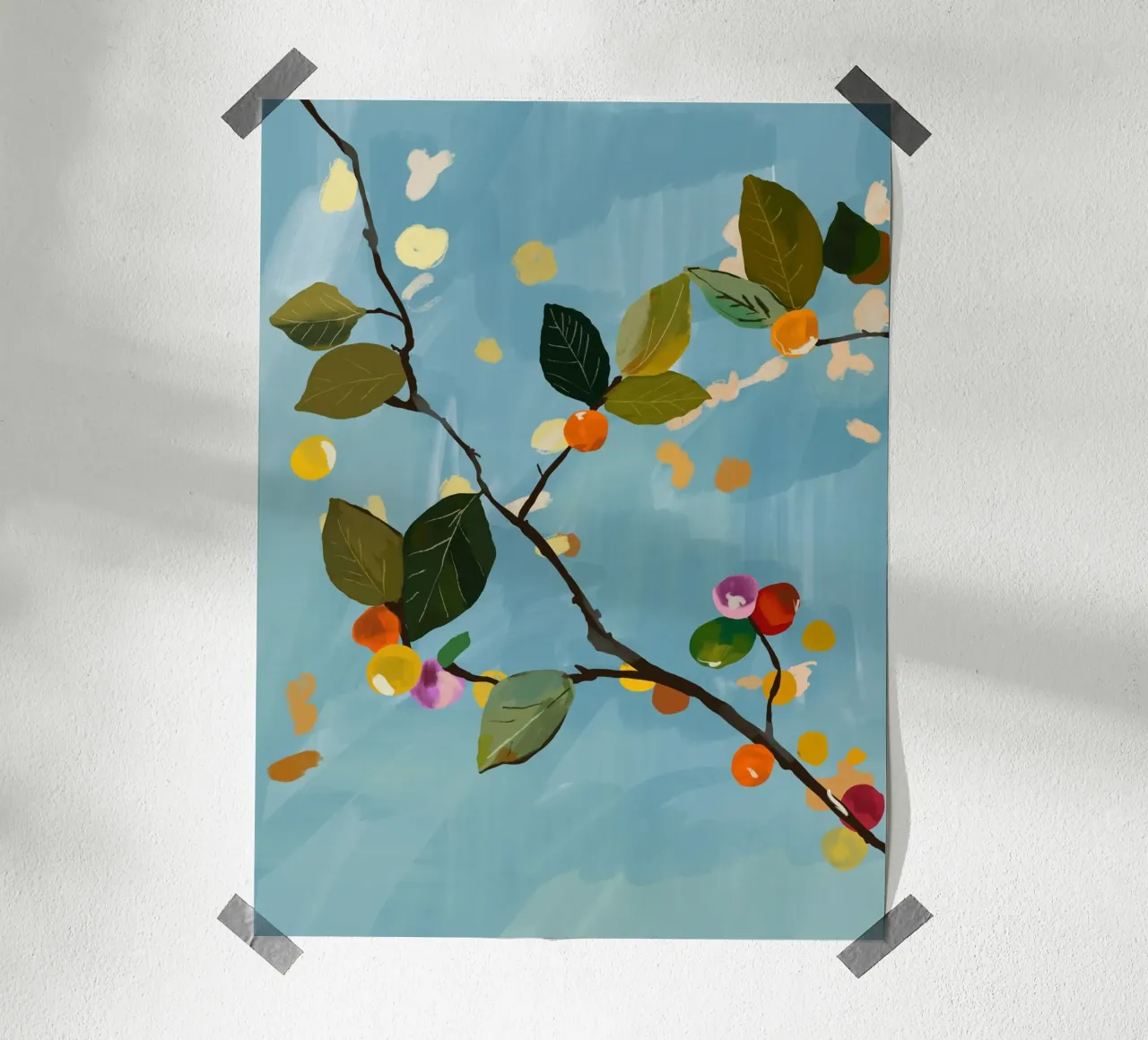 Ramo di frutta a ciliegia I poster da ThingDesign