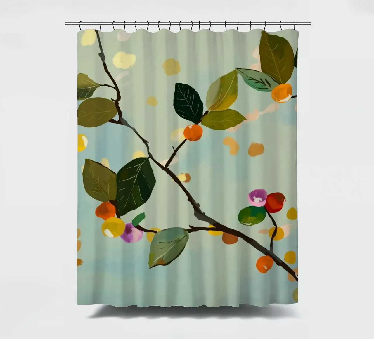 Ramo di frutta a ciliegia II tenda da doccia da ThingDesign