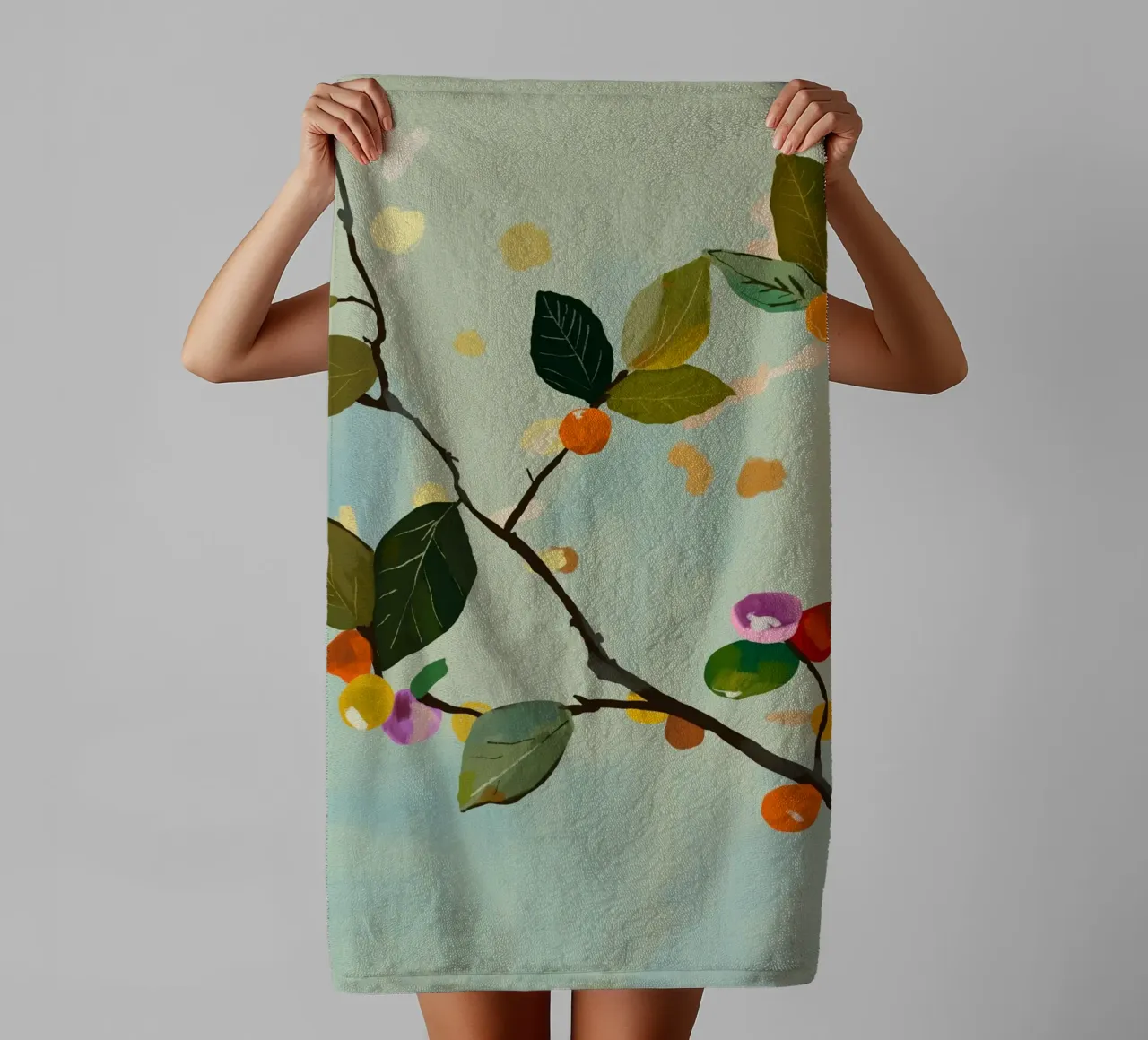 Ramo di frutta a ciliegia II asciugamano da bagno da ThingDesign