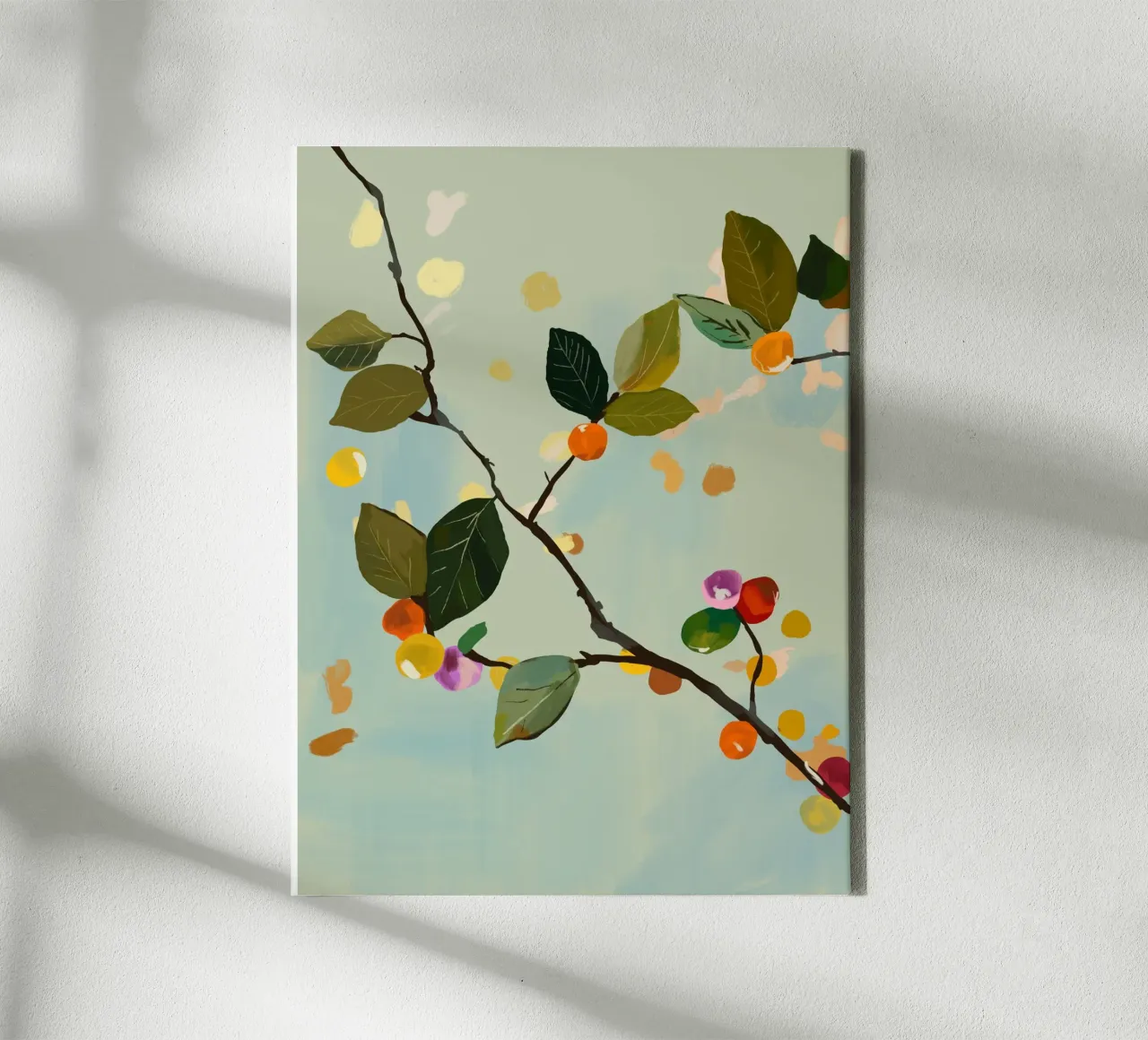 Ramo di frutta a ciliegia II tela con Cornice a cassetta da ThingDesign