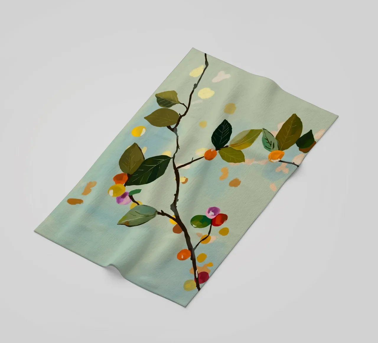 Ramo di frutta a ciliegia II telo mare da ThingDesign