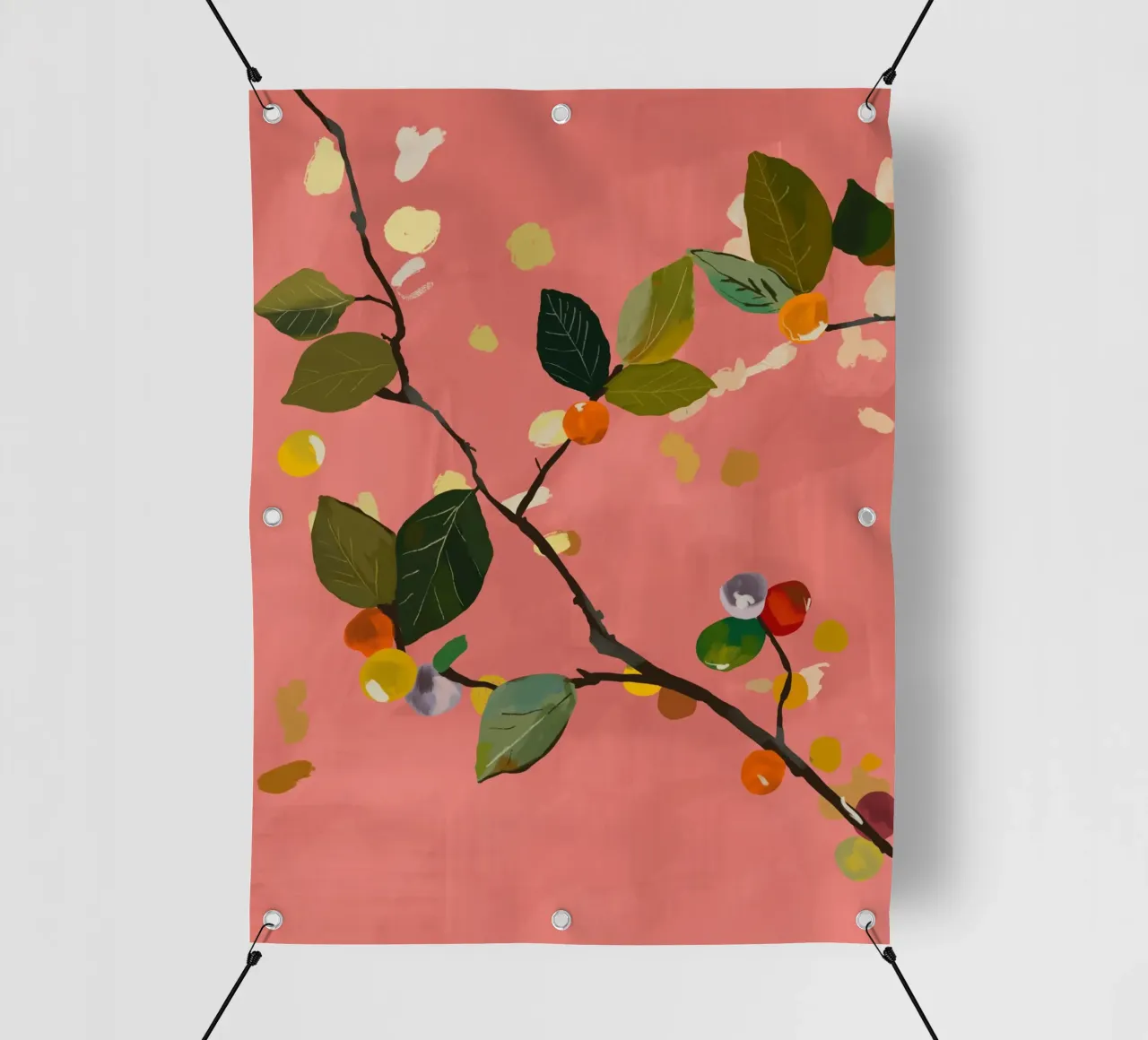 Ramo di frutta a ciliegia III telo in pvc da ThingDesign