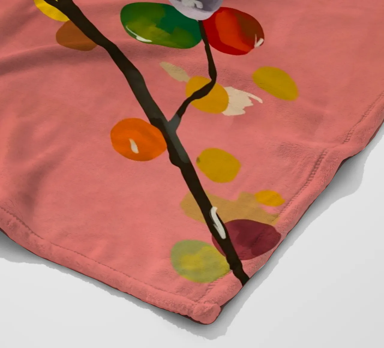 Ramo di frutta a ciliegia III coperta in pile da ThingDesign