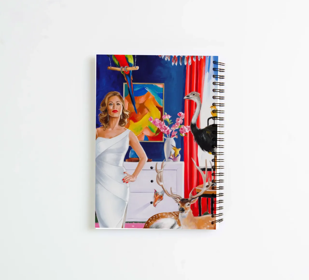 Alabaster Poise Bloom spiral notebook by Infinite Chroma