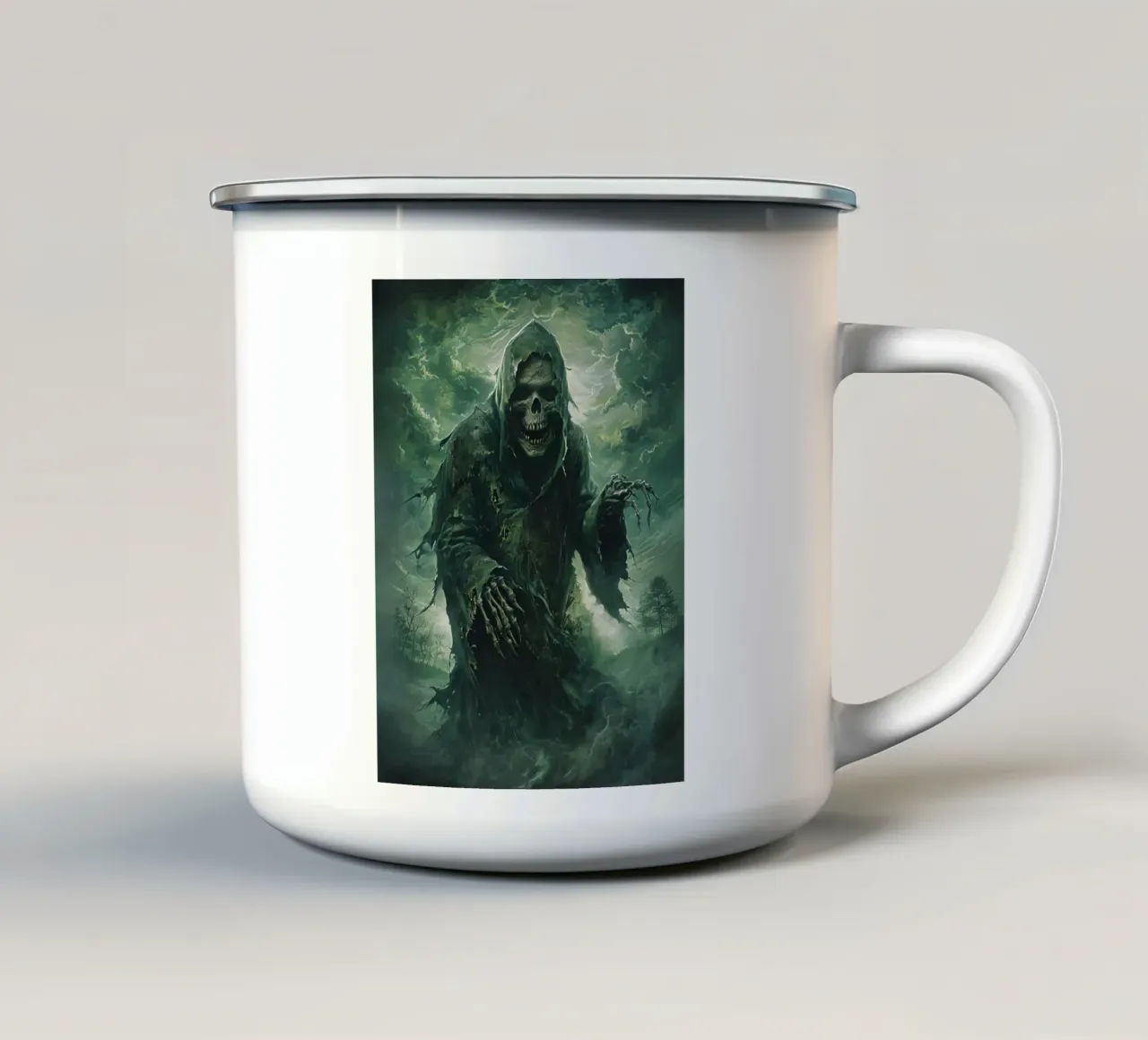 The Devil's Skull enamel mug by 🥝 KIWI STORE