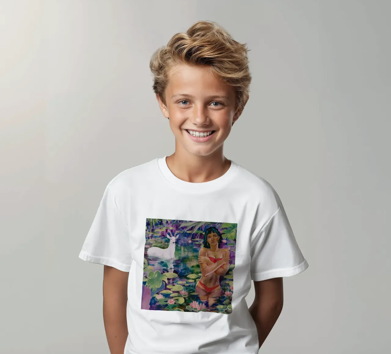 Lotus Abraza el Enigma camiseta para niños de Infinite Chroma