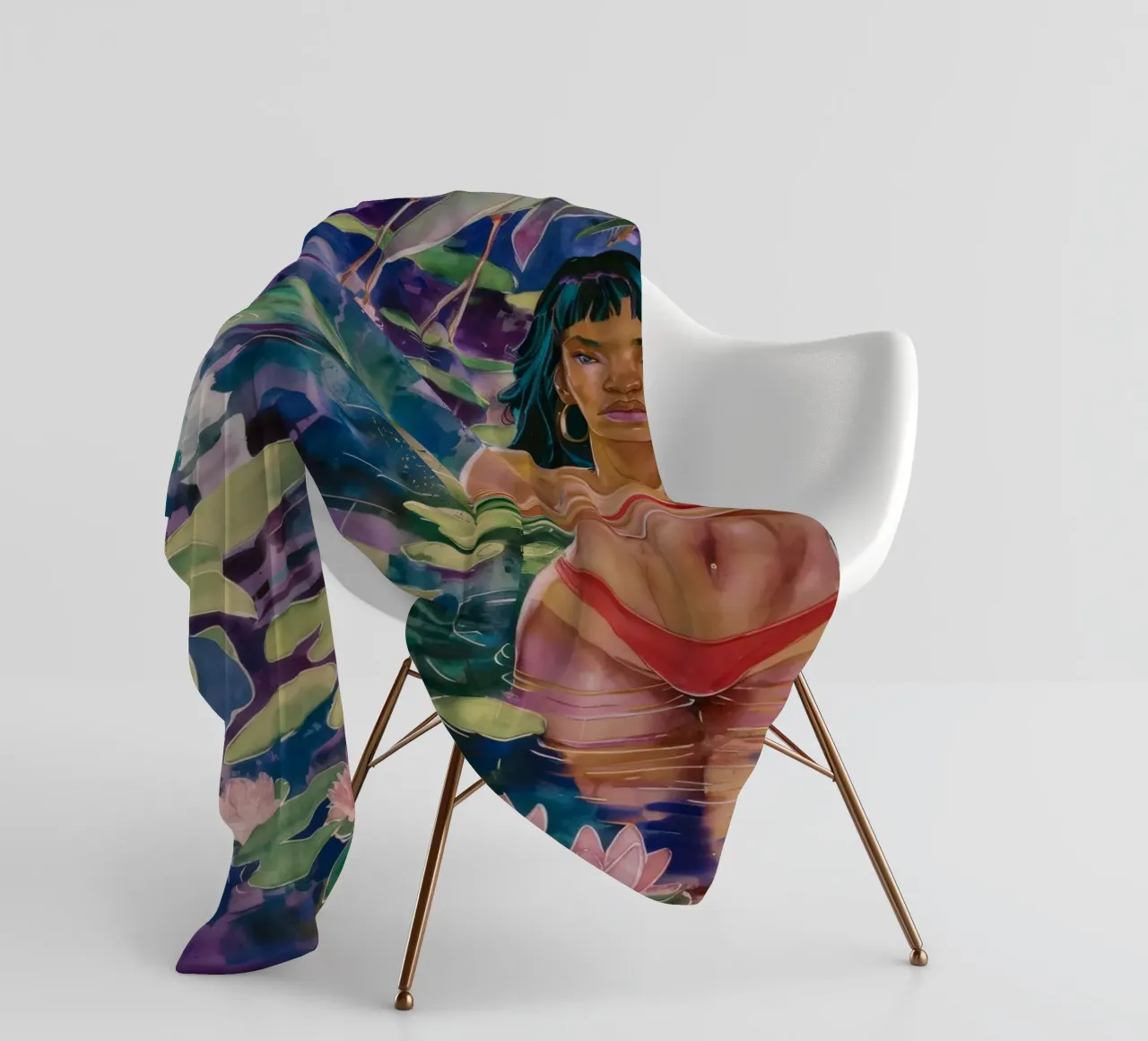Il loto abbraccia l'enigma coperta in pile da Infinite Chroma