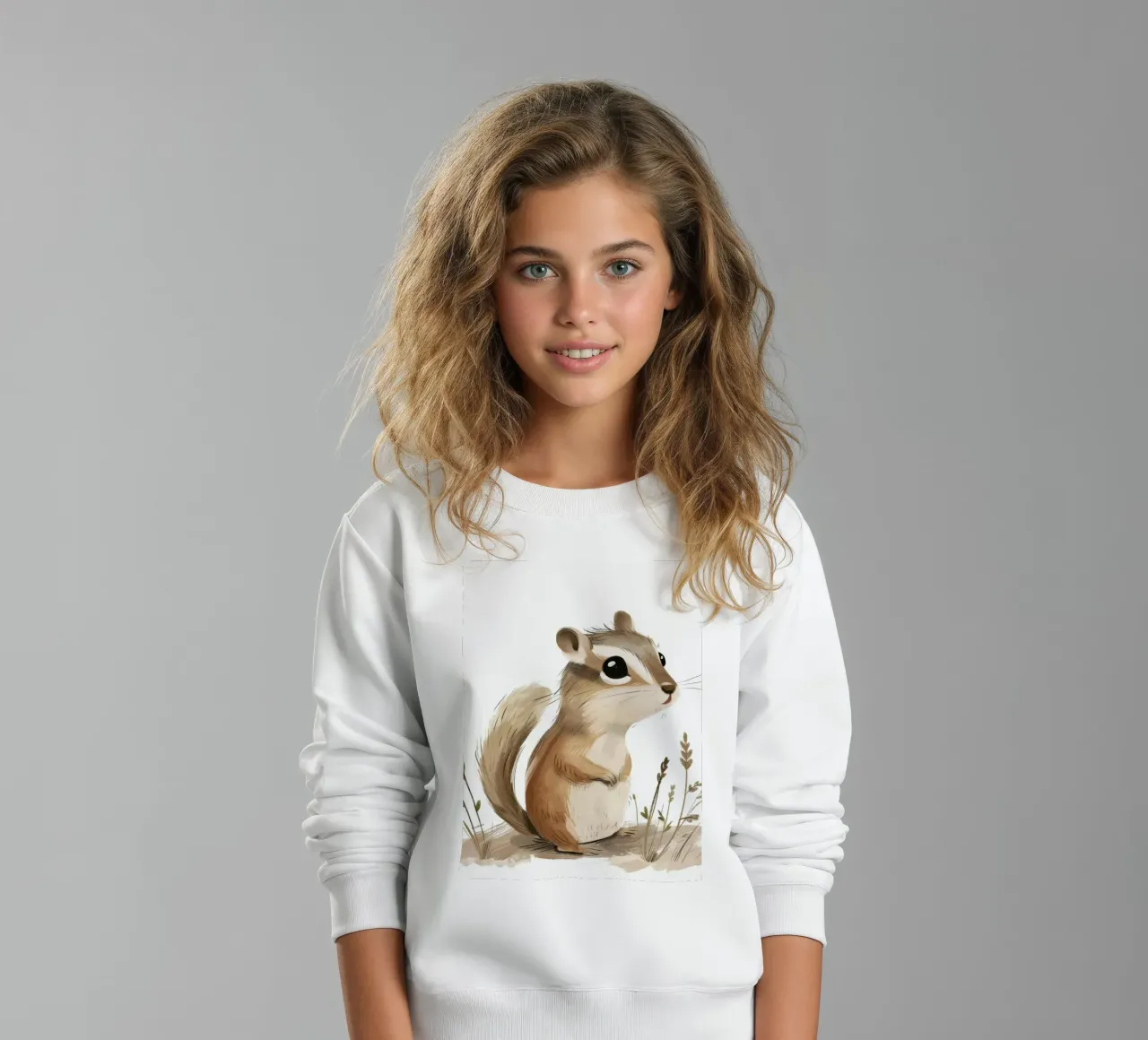 Scoiattolo nei prati tranquilli felpa bambino da DesignDoodle