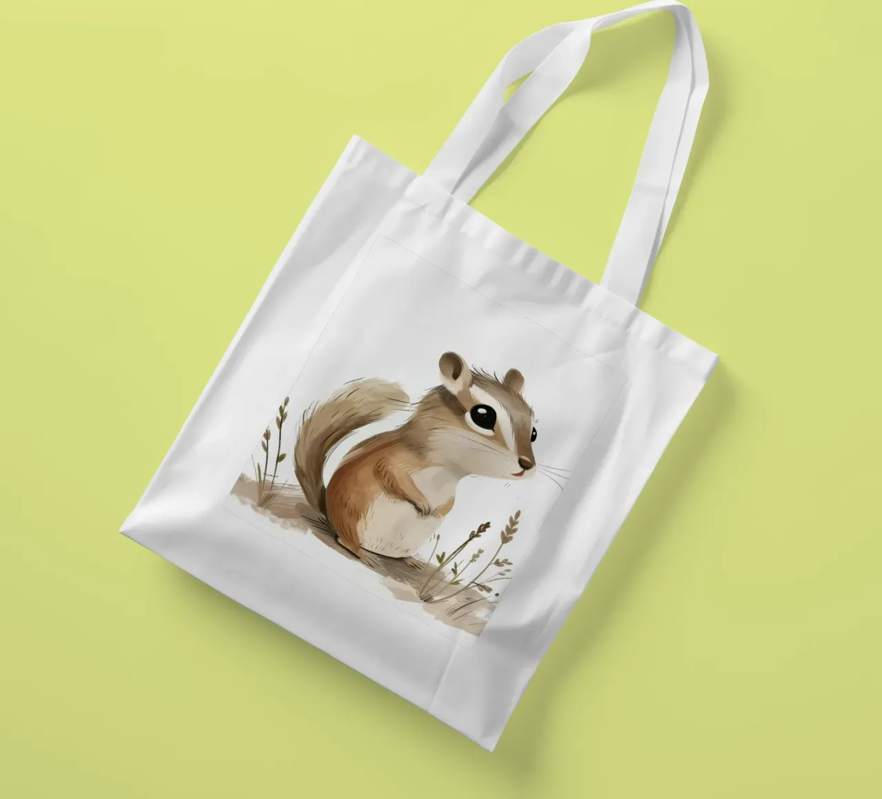 Scoiattolo nei prati tranquilli borsa in juta da DesignDoodle