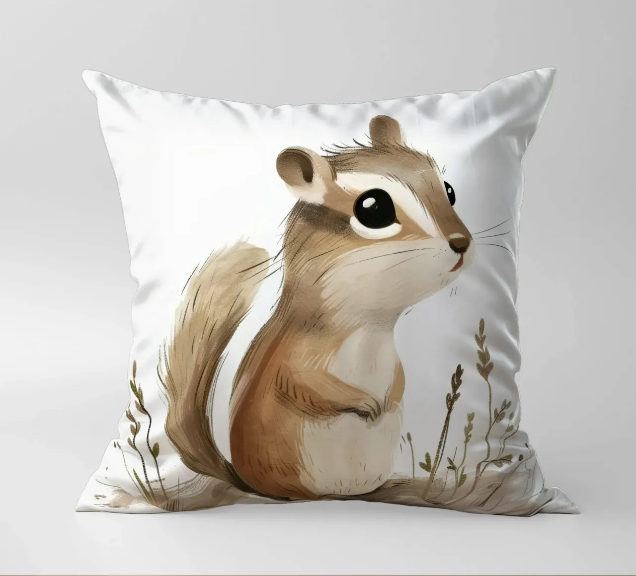 Scoiattolo nei prati tranquilli cuscino da DesignDoodle