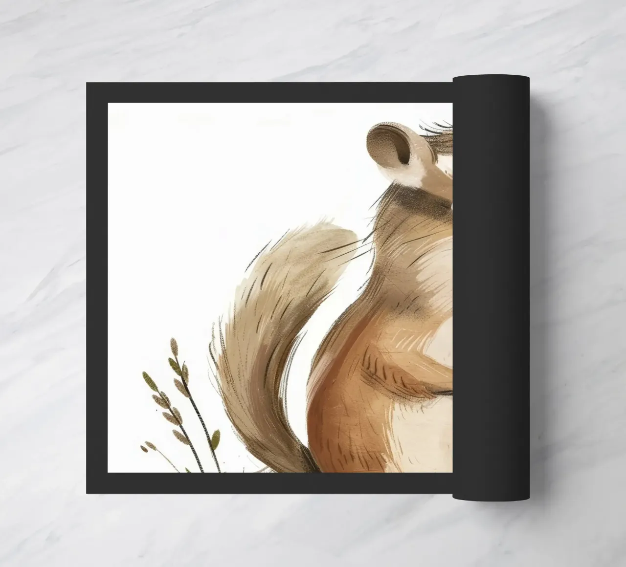 Scoiattolo nei prati tranquilli zerbino da DesignDoodle
