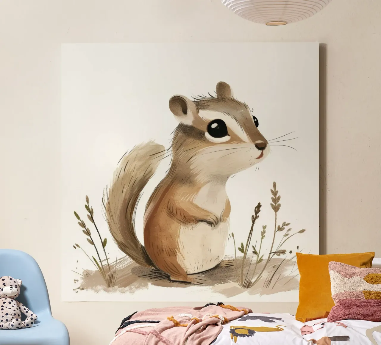 Eekhoorn in rustige weiden canvas van DesignDoodle