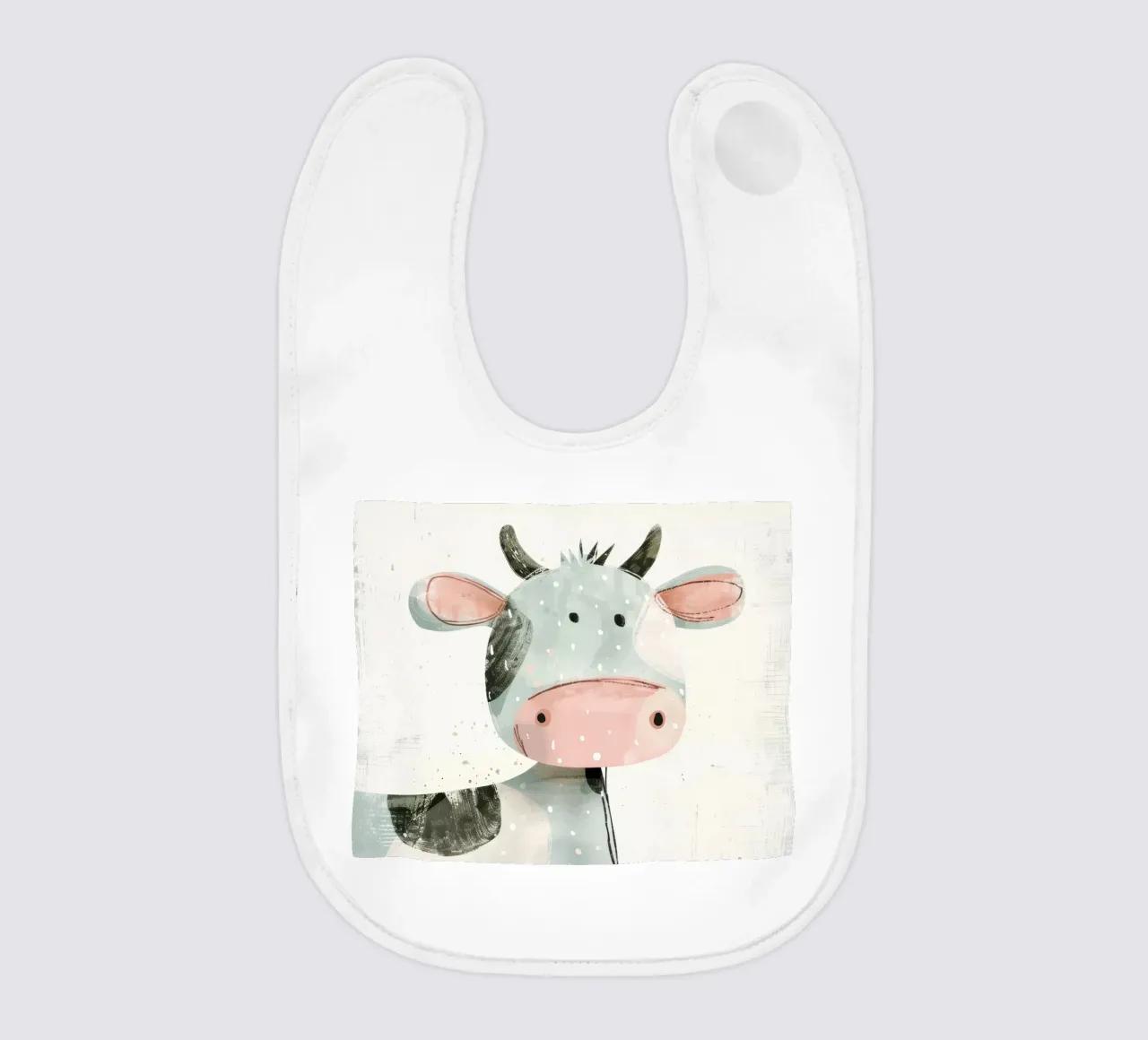 Mucca pastello con macchie giocose bavaglino da DesignDoodle