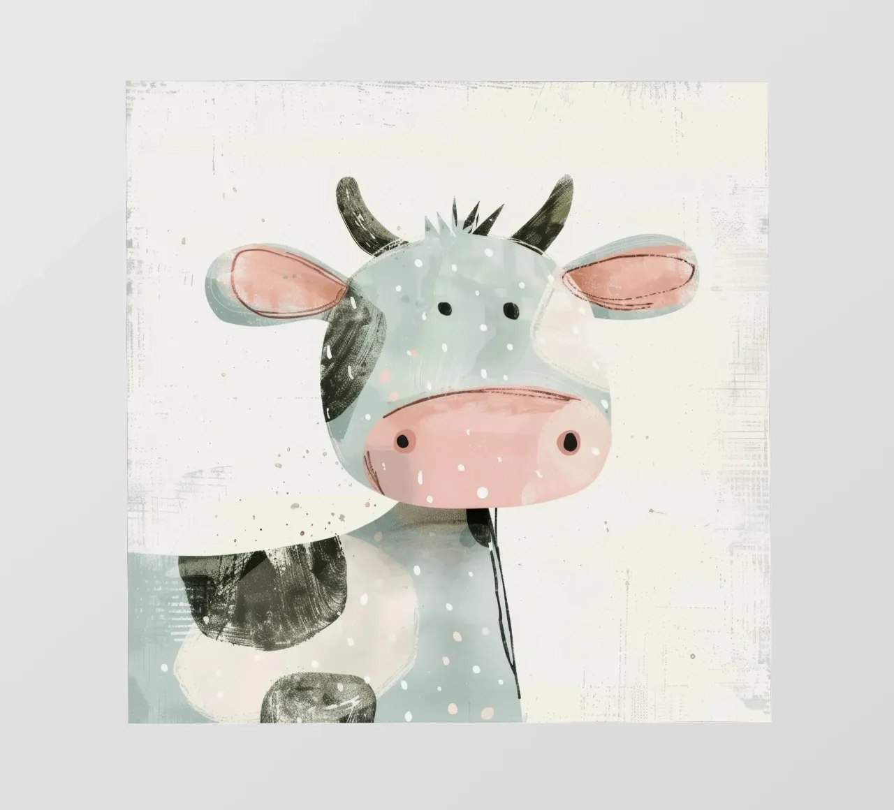 Mucca pastello con macchie giocose pellicola backlit da DesignDoodle