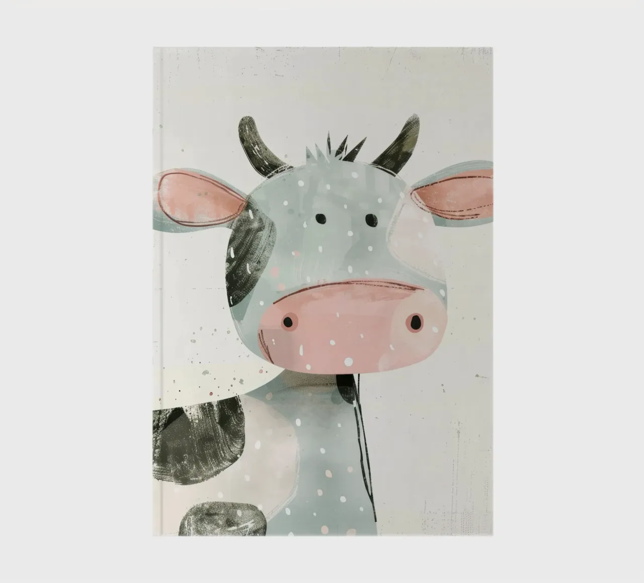 Mucca pastello con macchie giocose diario da DesignDoodle