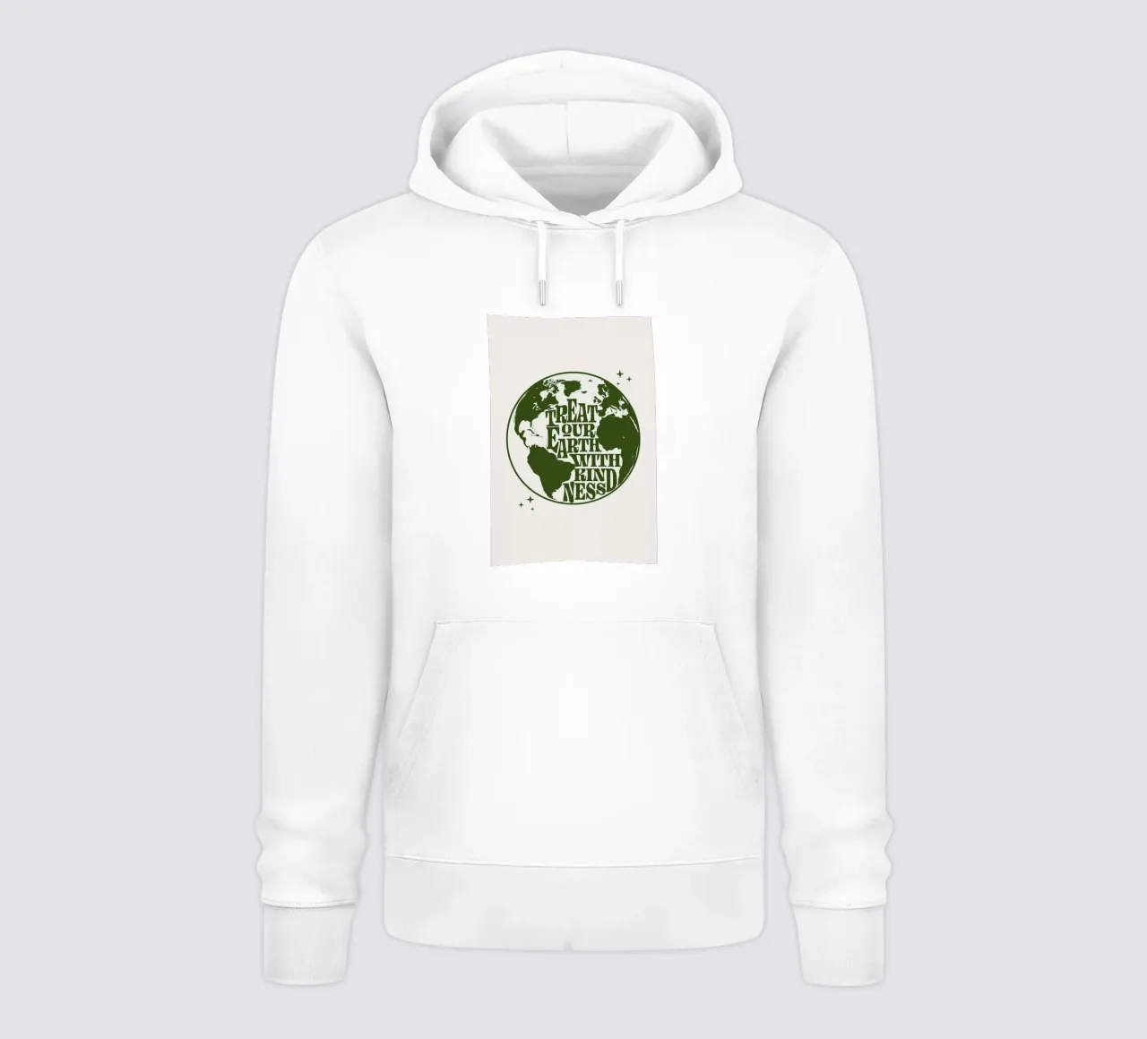 Treat Our Earth With Kindness felpa con cappuccio da cafelab