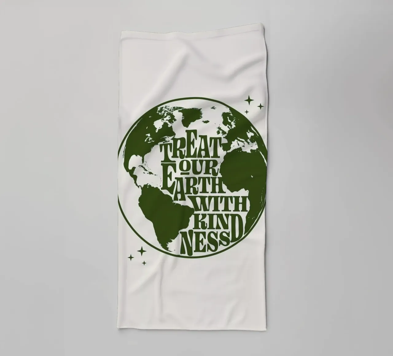 Treat Our Earth With Kindness towel by cafelab