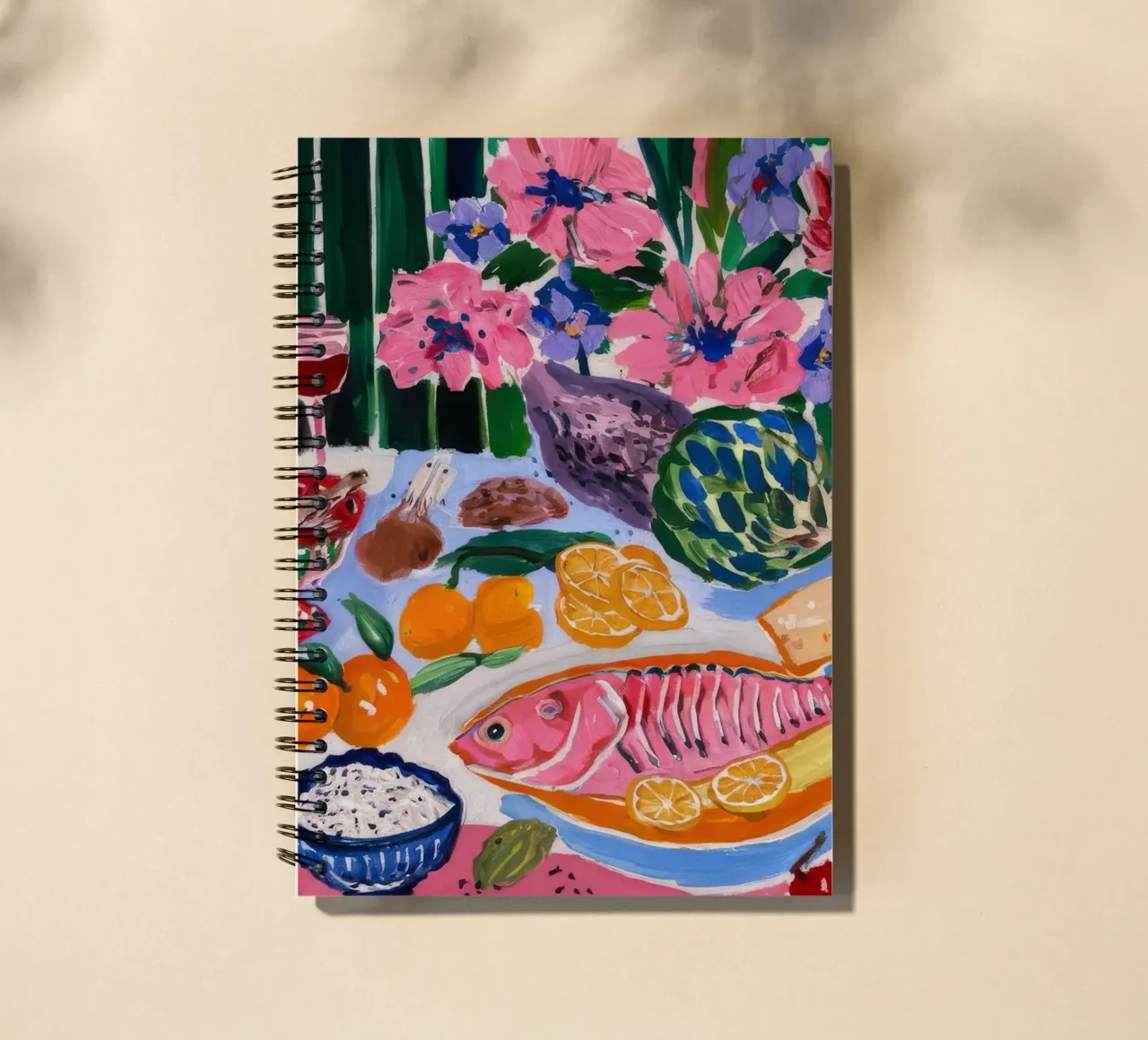 Opulent Feast Bloom spiral notebook by Infinite Chroma