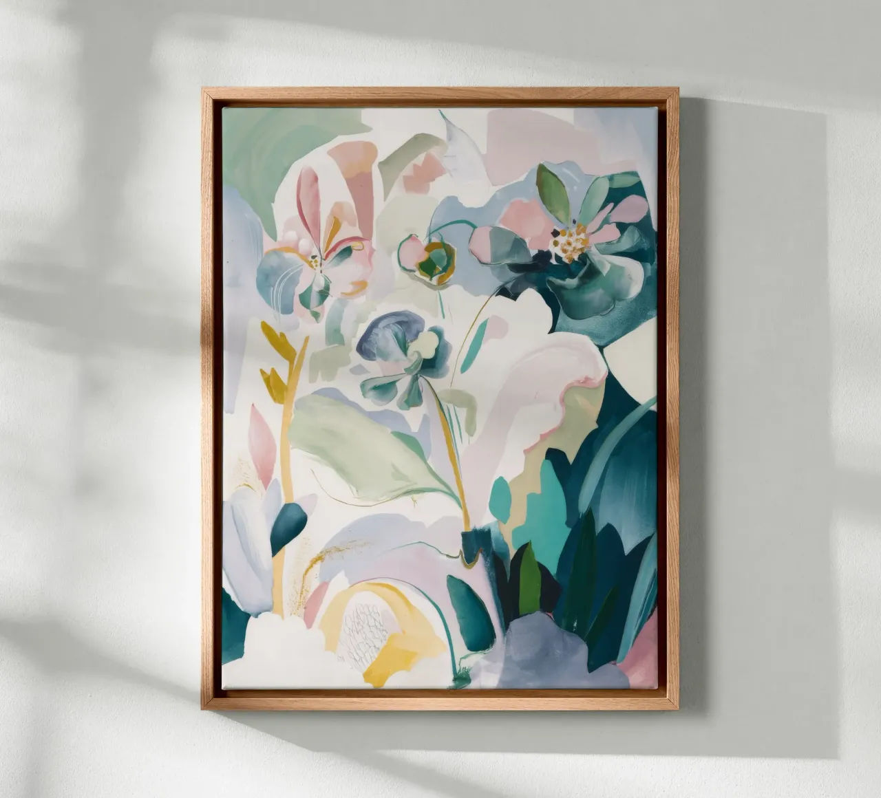 Pastel Petal Reverie canvas met Baklijst van Dream Spectrum