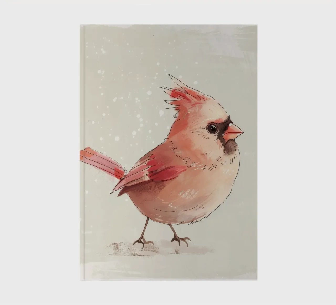 Le cardinal du Nord : Une touche de rouge carnet de notes de DesignDoodle