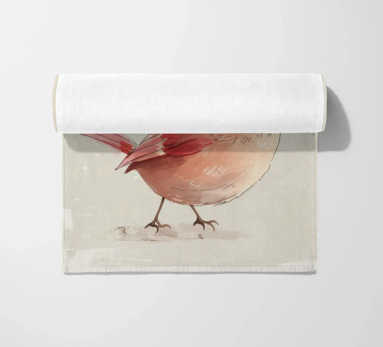 Cardinale del Nord: Un tocco di rosso telo mare da DesignDoodle