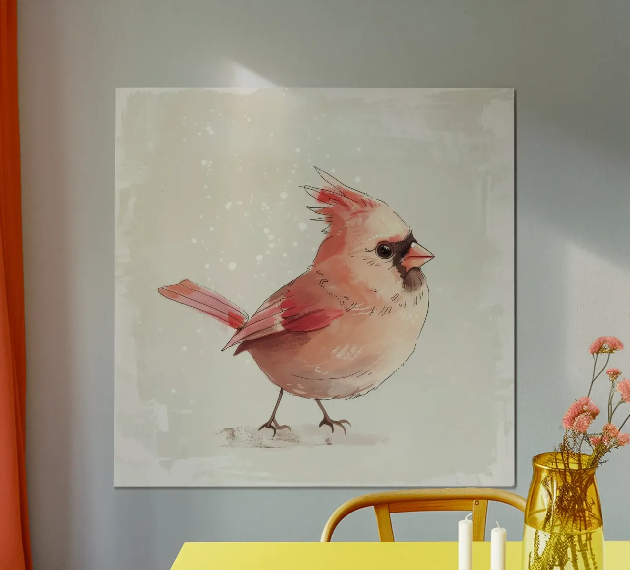 Cardinale del Nord: Un tocco di rosso carta hahnemühle da DesignDoodle