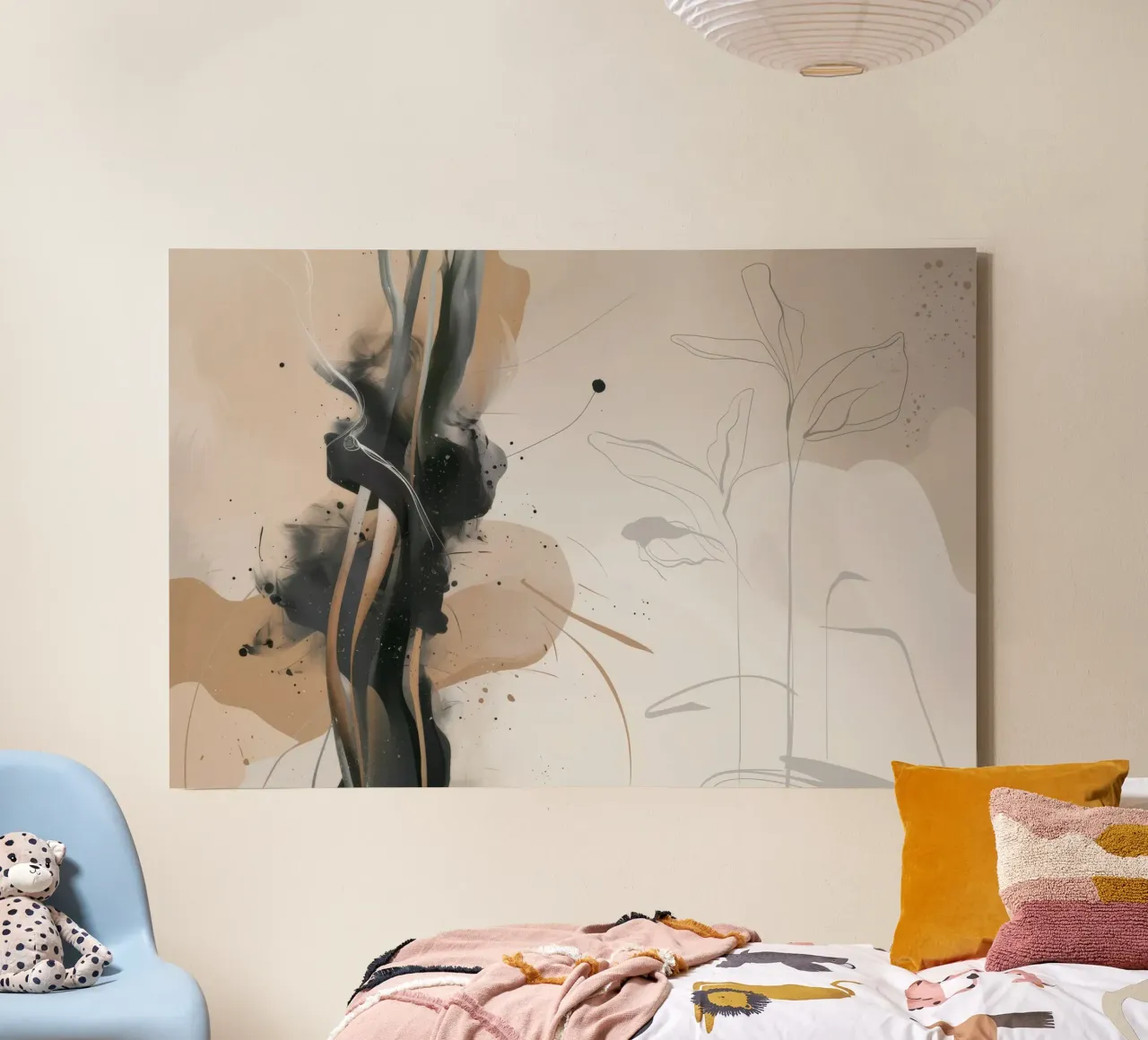 Fluisterend riet Mirage canvas met Baklijst van Dream Spectrum