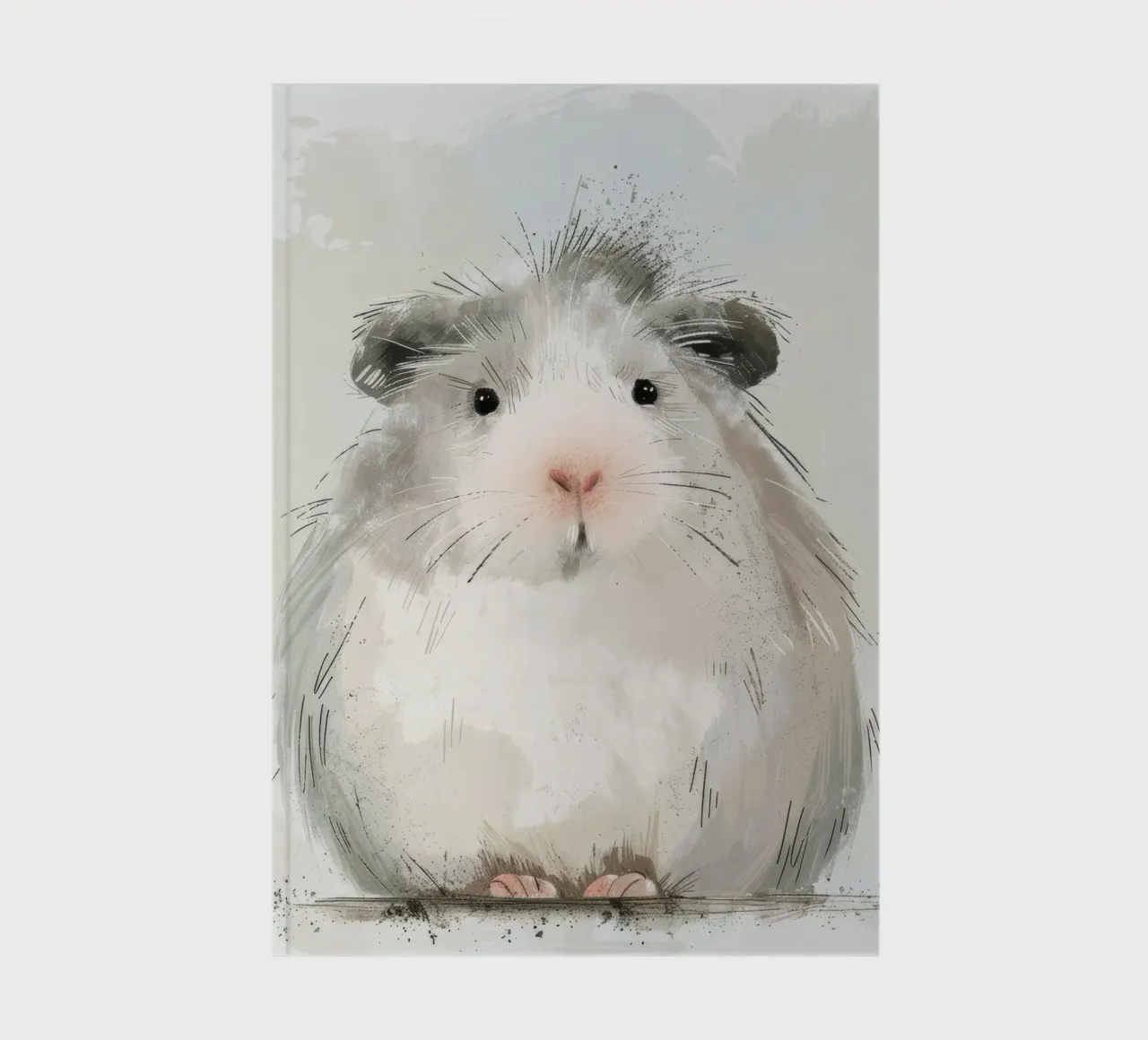 Grey Guinea Pig: Soft and Fluffy notebook by DesignDoodle