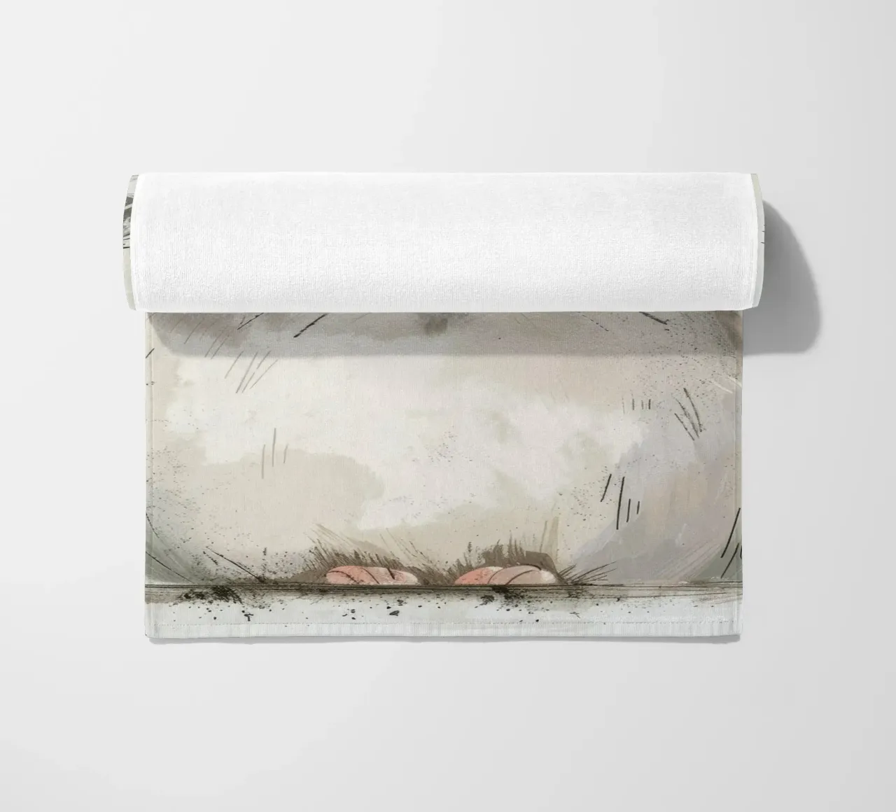 Grey Guinea Pig: Soft and Fluffy beach towel by DesignDoodle