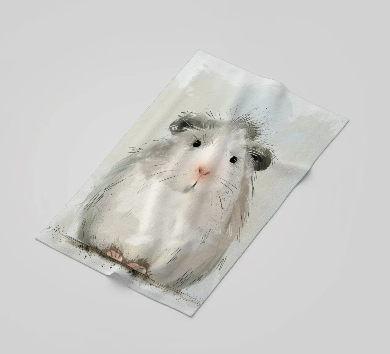 Grey Guinea Pig: Soft and Fluffy beach towel by DesignDoodle