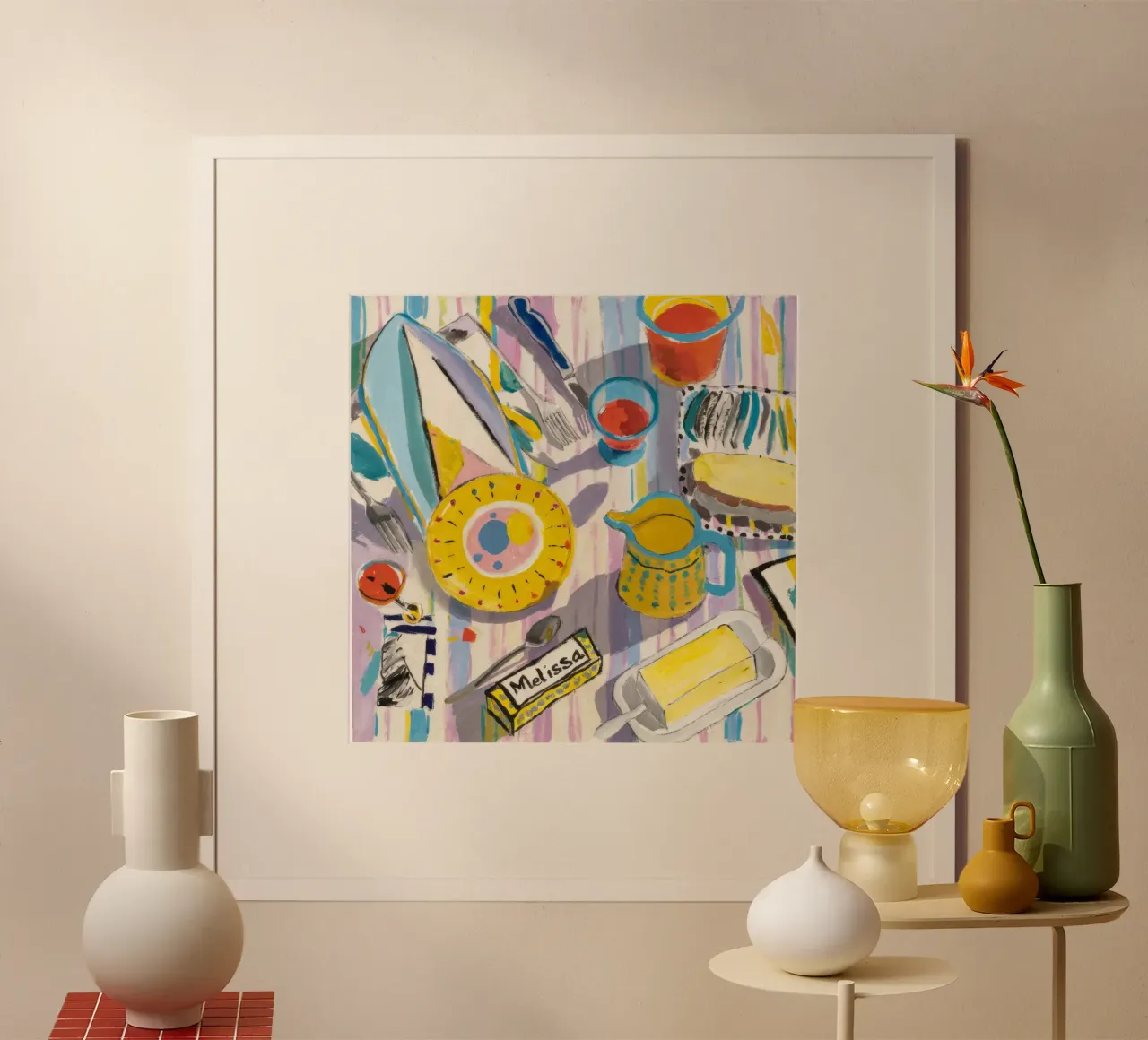 Sinfonia pop della dispensa poster con telaio in plastica da Infinite Chroma