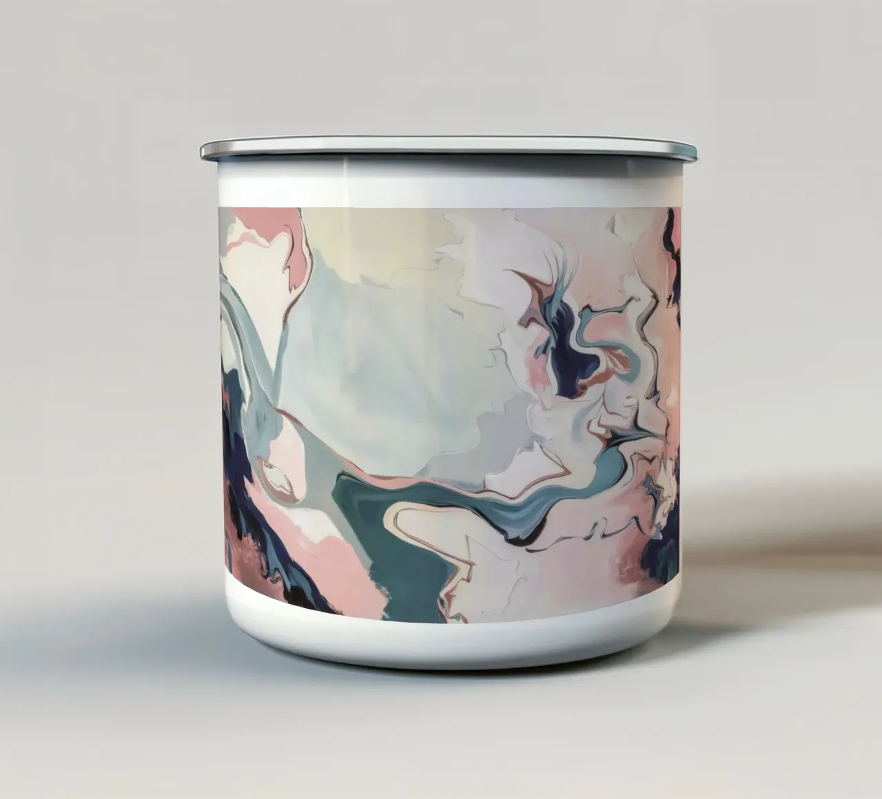 Flusso del fiume celeste tazza in smalto da Dream Spectrum