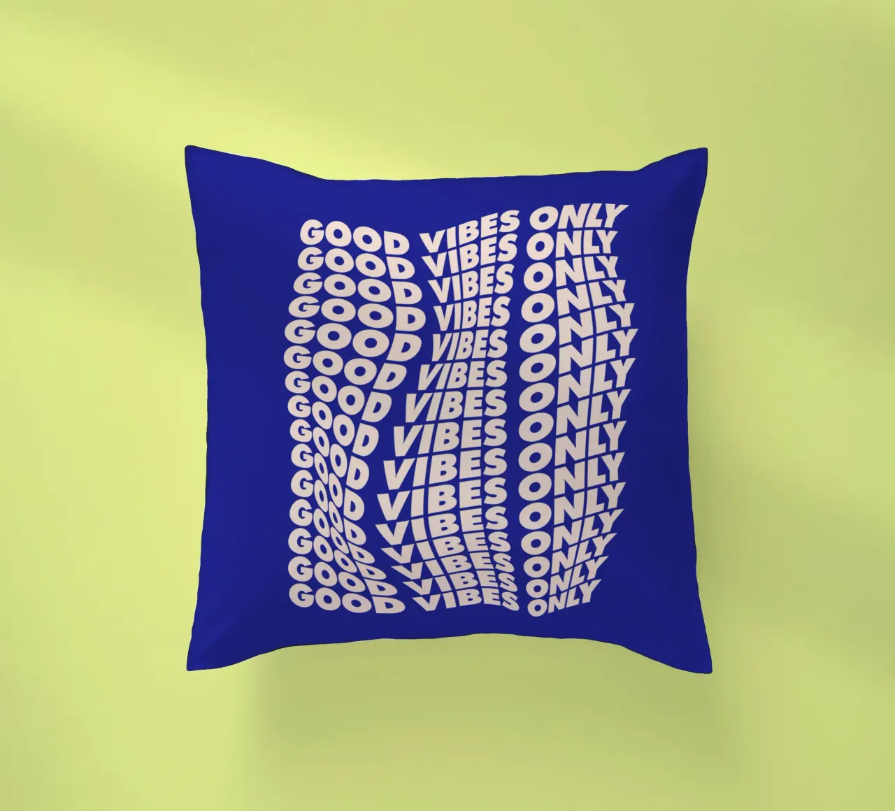 Good Vibes Only Typography Design decorative cushion by THE MOTIVATED TYPE