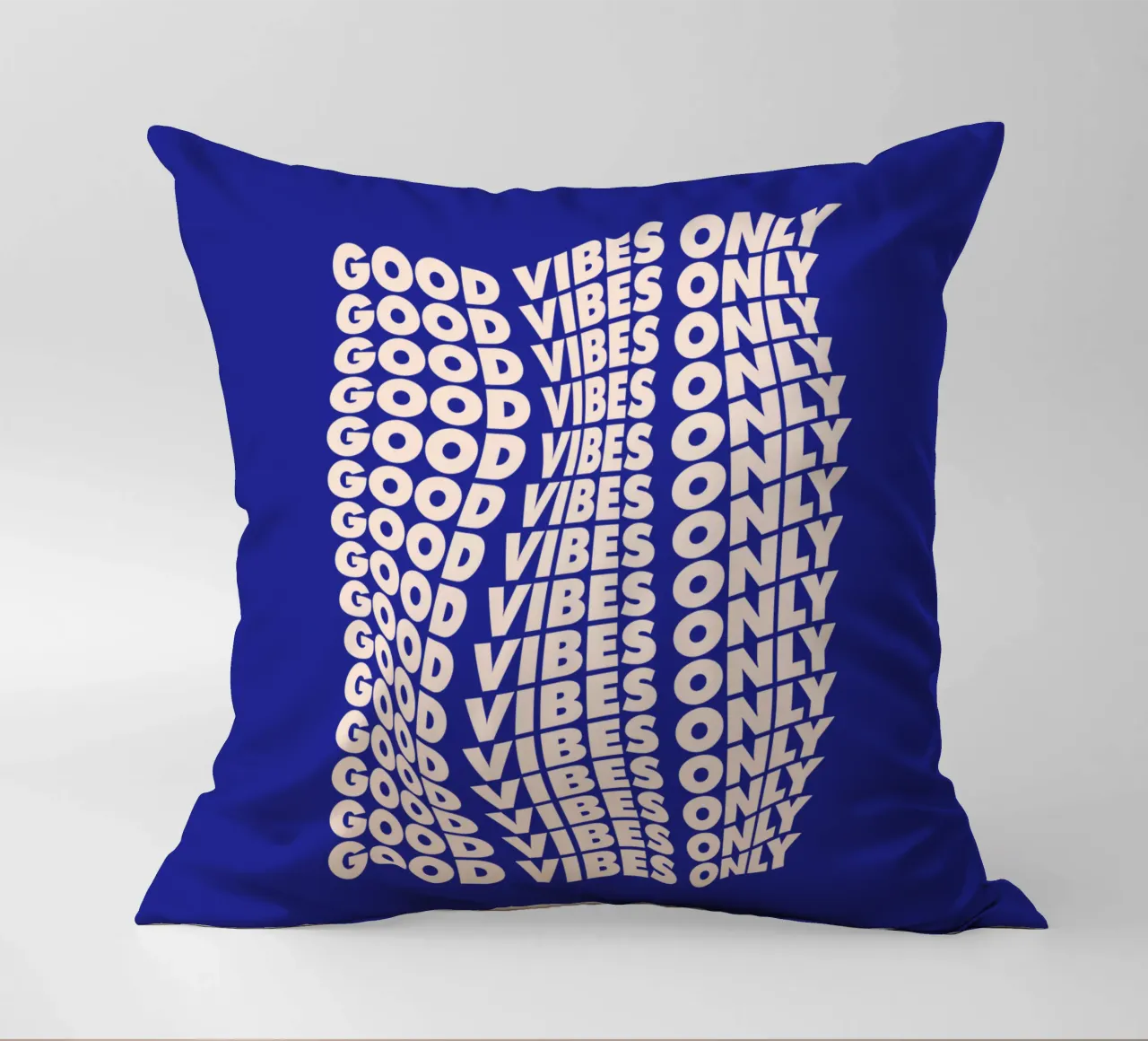 Good Vibes Only Typography Design decorative cushion by THE MOTIVATED TYPE
