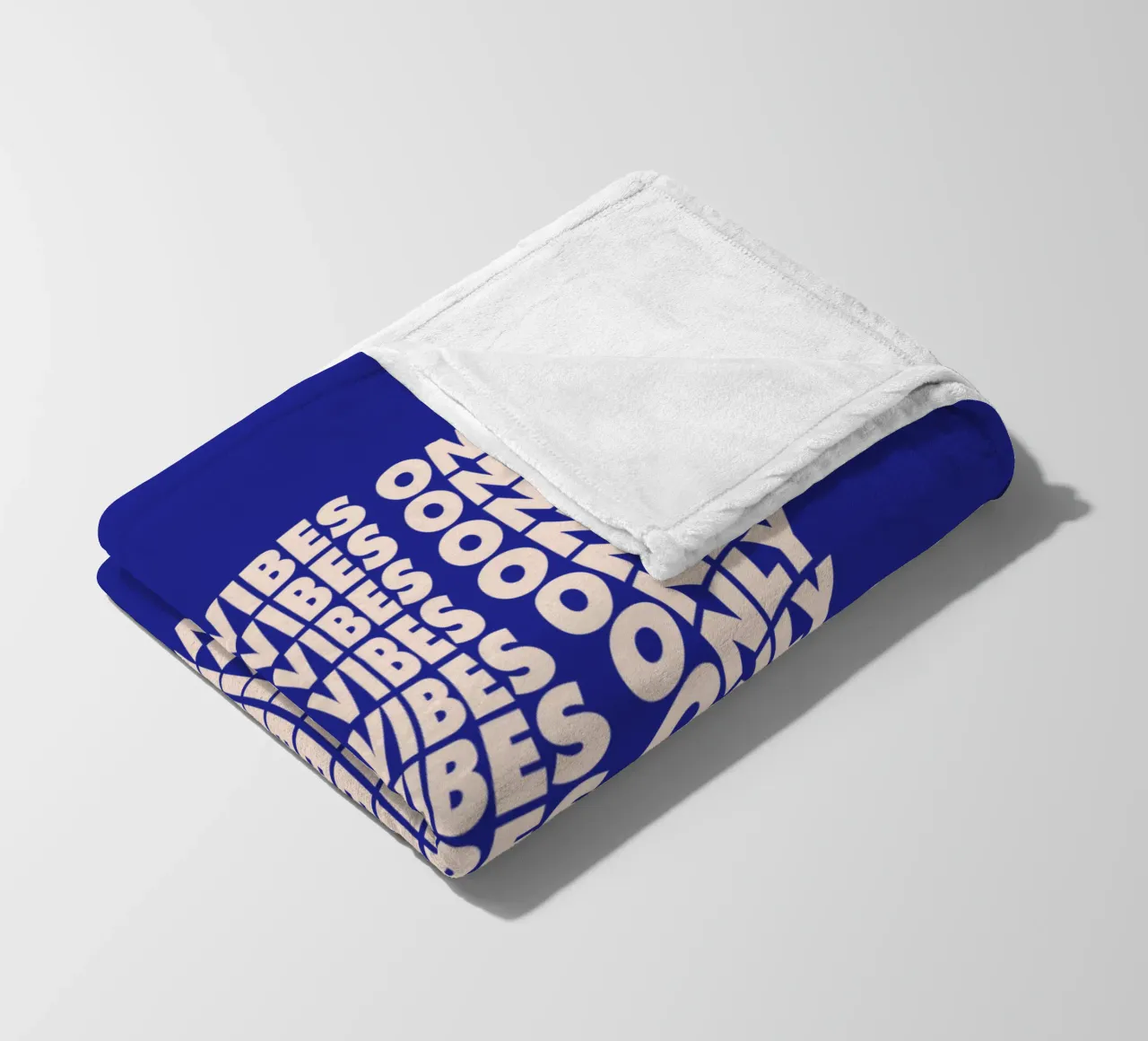 Good Vibes Only Typography Design fleece blanket by THE MOTIVATED TYPE