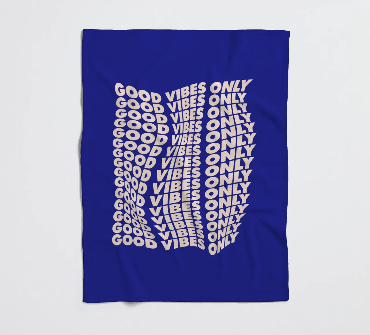 Good Vibes Only Typography Design fleece blanket by THE MOTIVATED TYPE