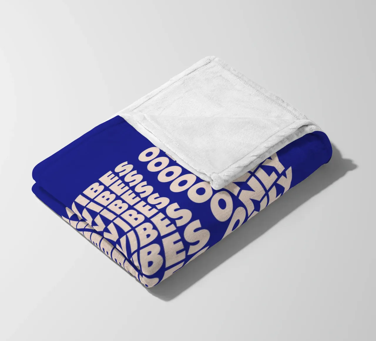 Good Vibes Only Typography Design fleece blanket by THE MOTIVATED TYPE