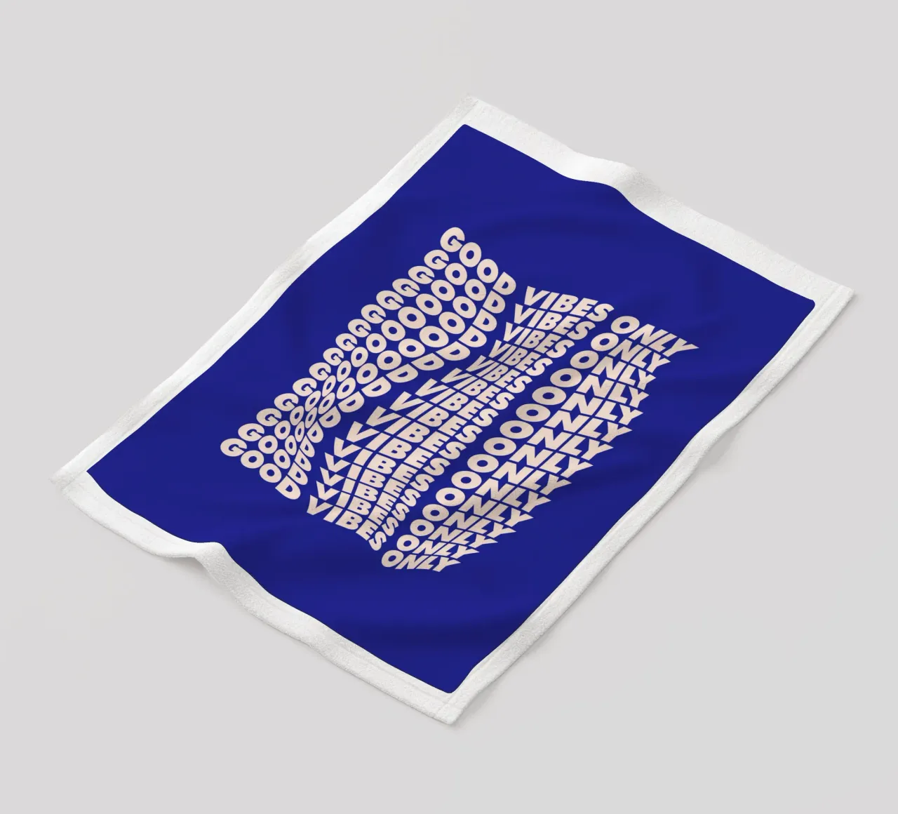 Good Vibes Only Typography Design fleece blanket by THE MOTIVATED TYPE