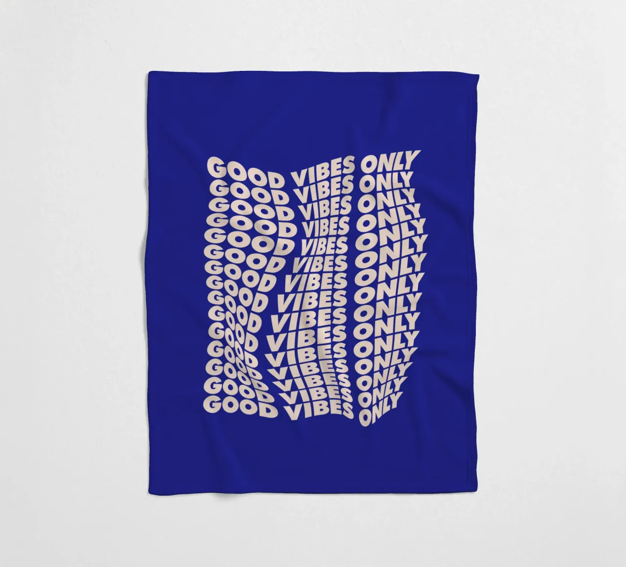 Good Vibes Only Typography Design fleece blanket by THE MOTIVATED TYPE
