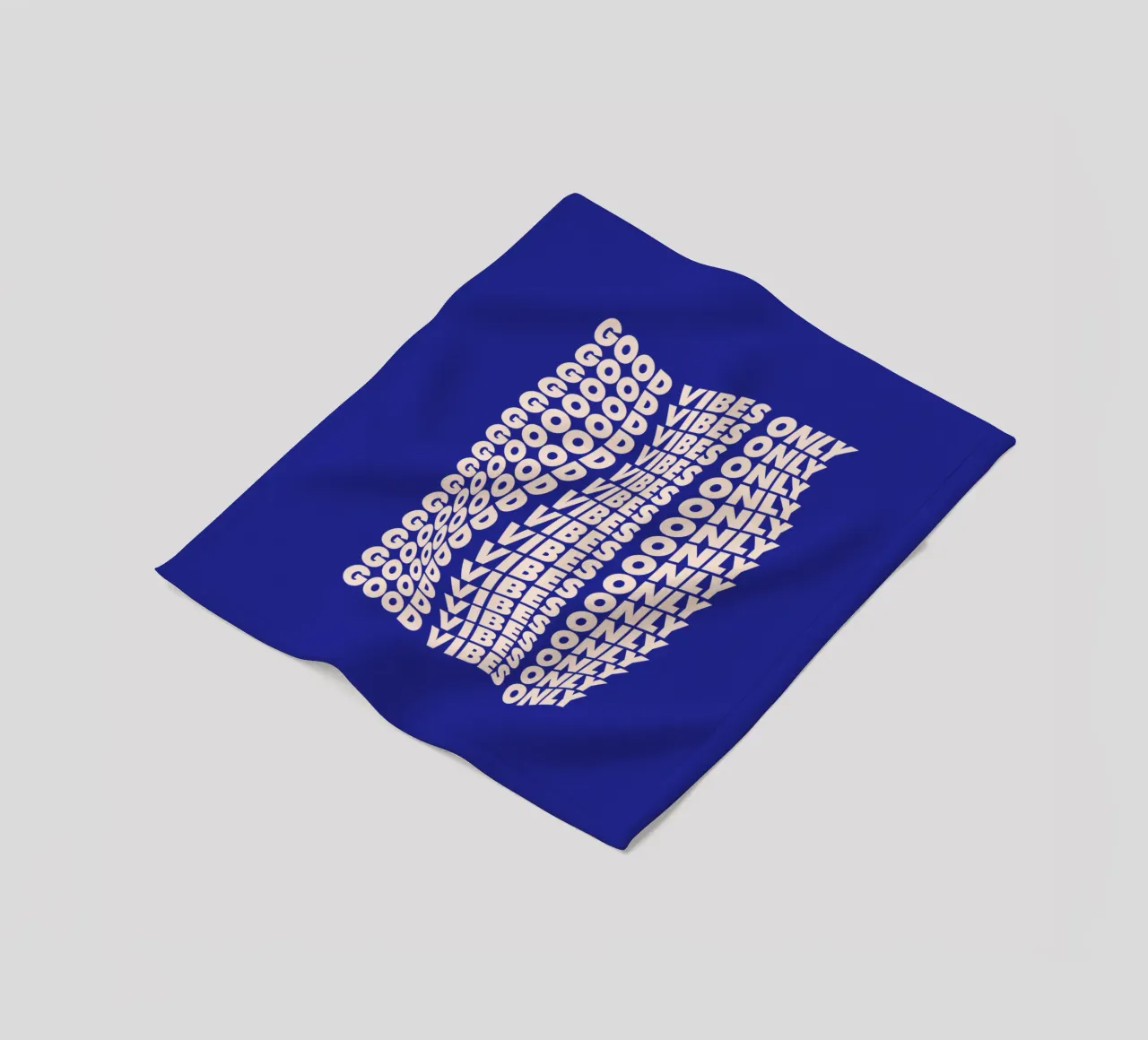 Good Vibes Only Typography Design fleece blanket by THE MOTIVATED TYPE