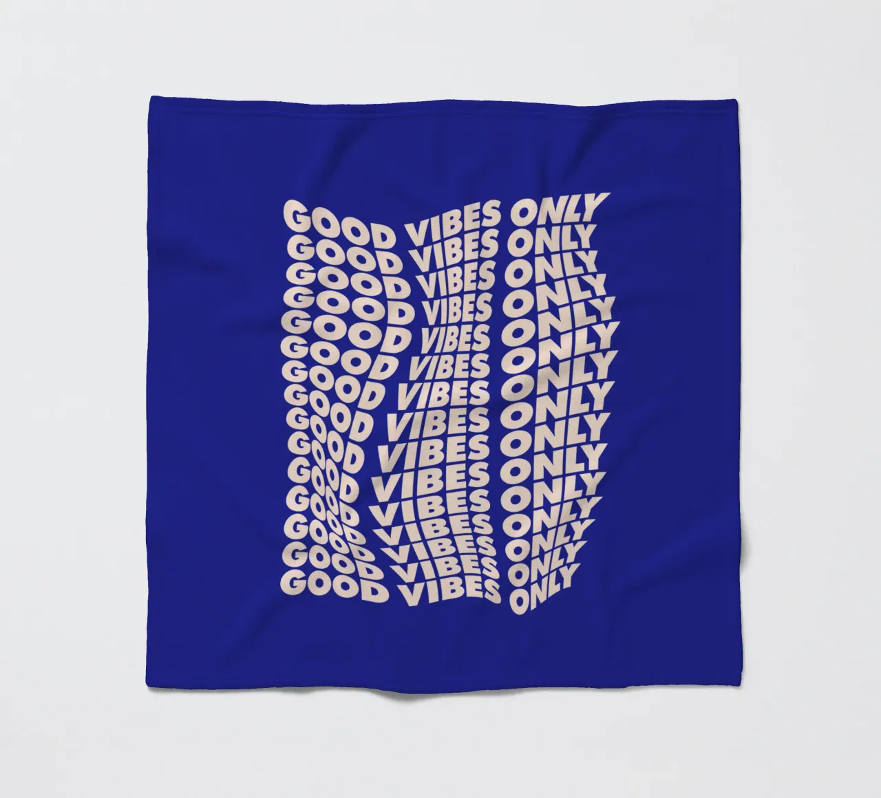 Good Vibes Only Typography Design fleece blanket by THE MOTIVATED TYPE