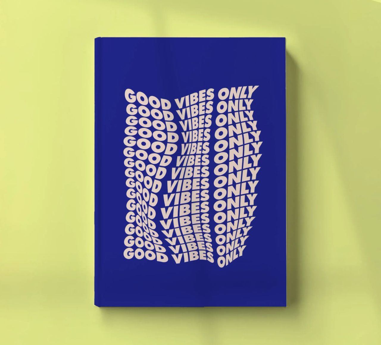 Good Vibes Only Typography Design notebook by THE MOTIVATED TYPE