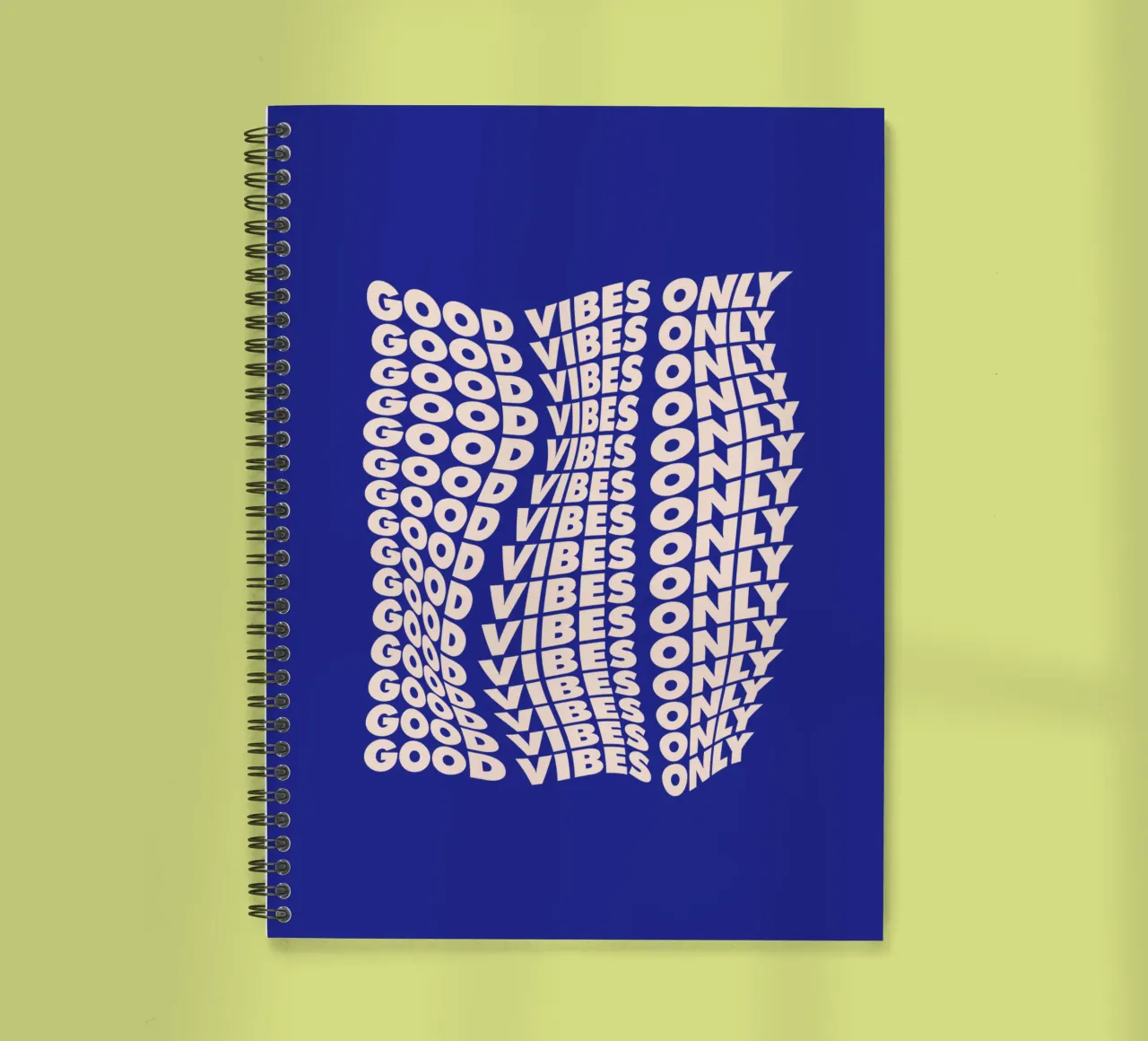 Good Vibes Only Typography Design spiral notebook by THE MOTIVATED TYPE