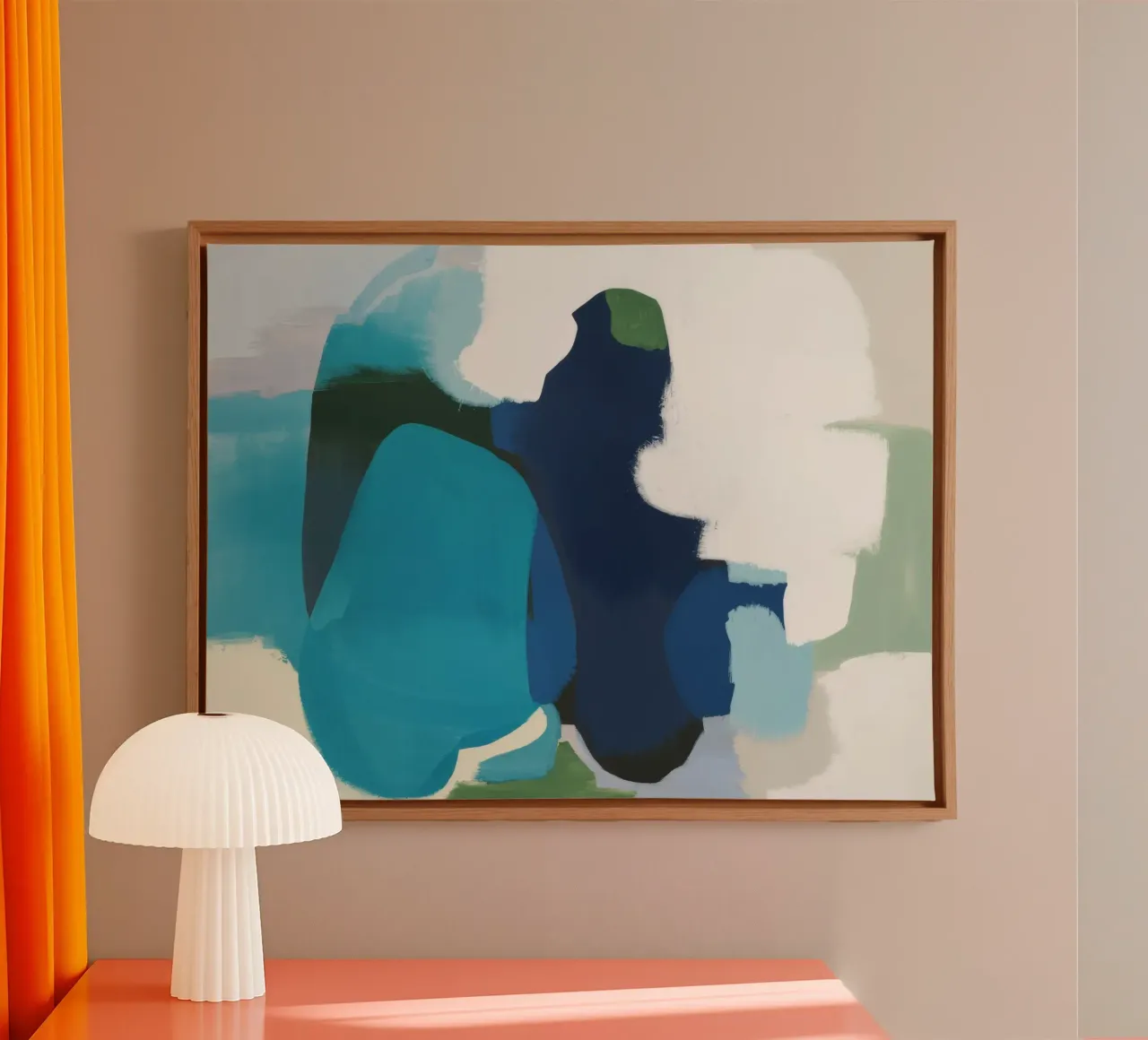 Silhouette dell'anima azzurra tela con Cornice a cassetta da Dream Spectrum