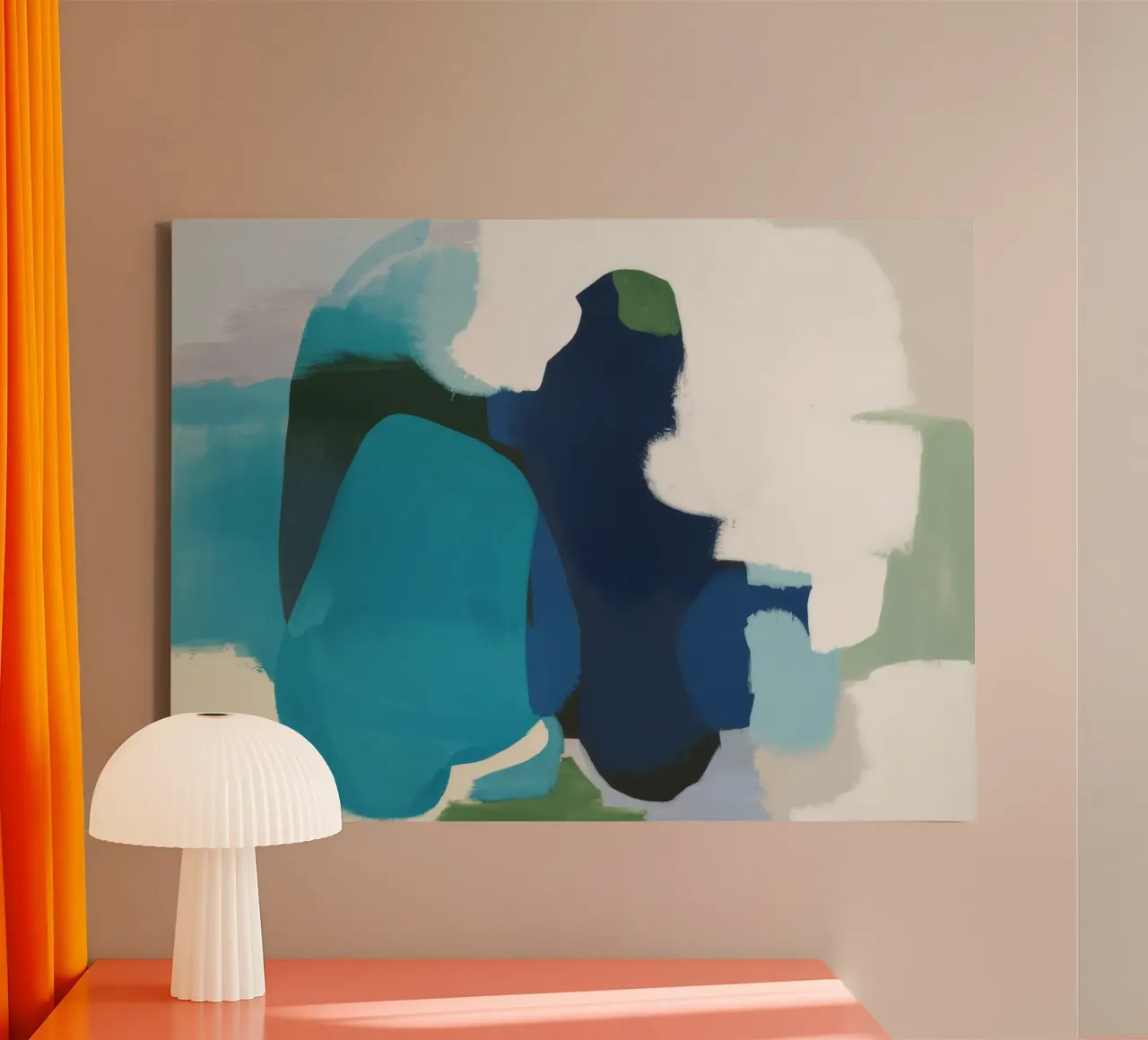 Silhouette dell'anima azzurra tela con Cornice a cassetta da Dream Spectrum