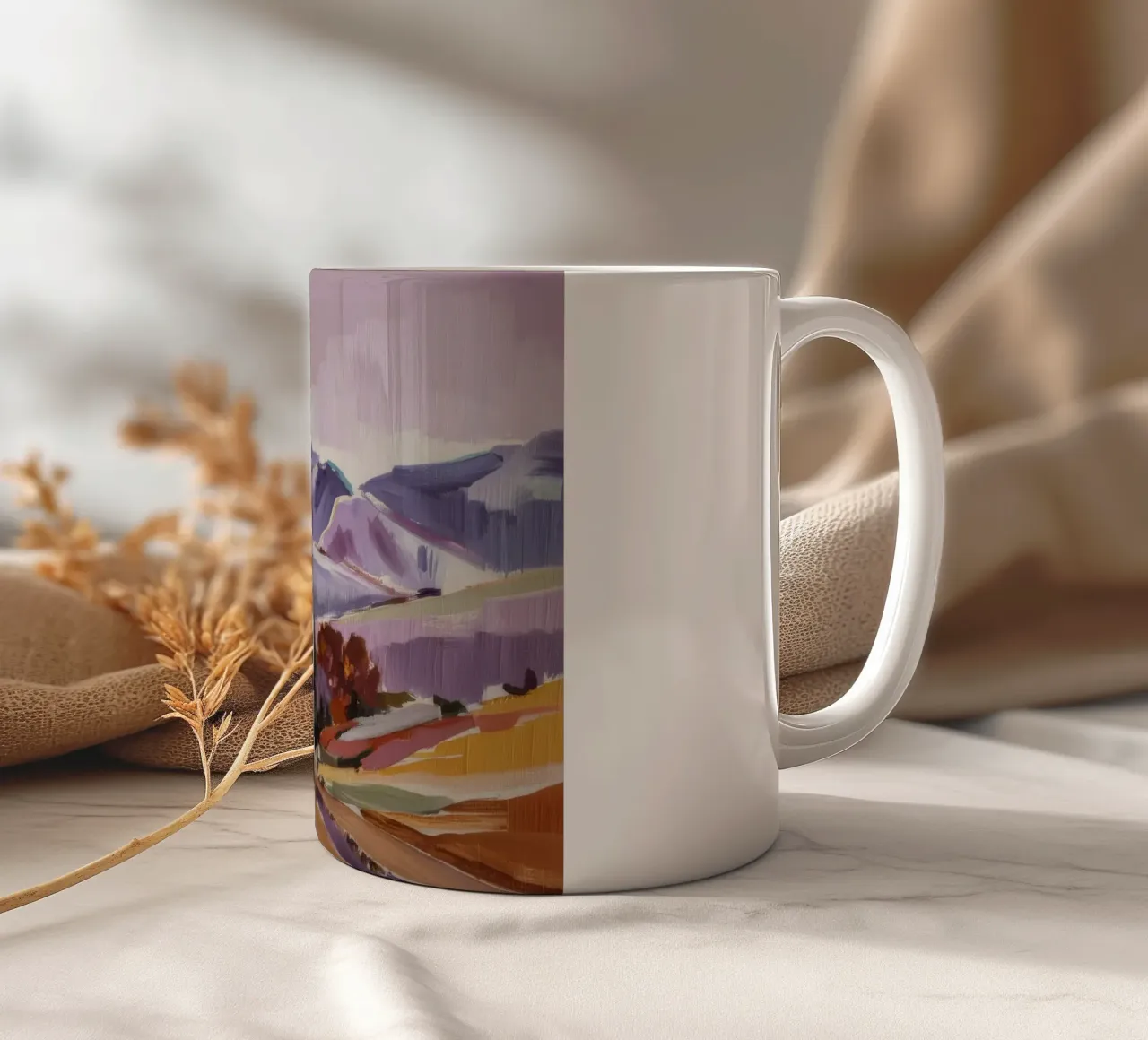 Opulente vue d'automne mug en céramique de Celestial Harmony