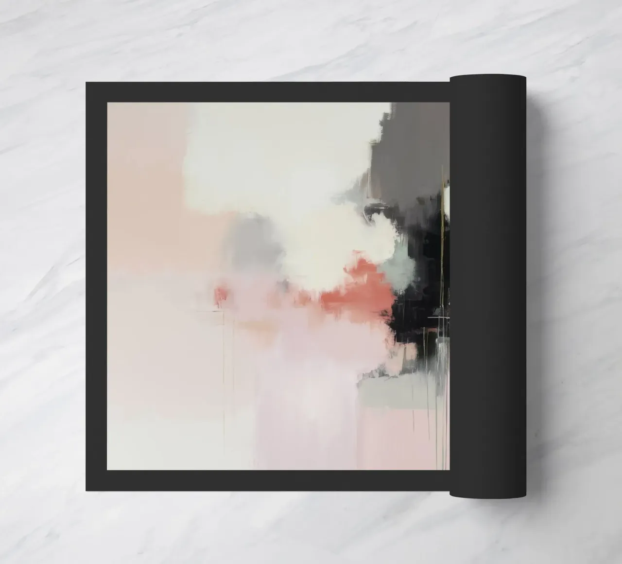 Blushing Cloud Embrace doormat by Dream Spectrum